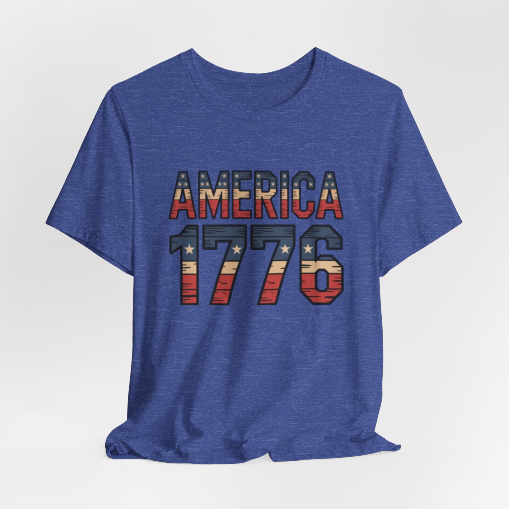 America 1776 Vintage Patriotic Flag Tee