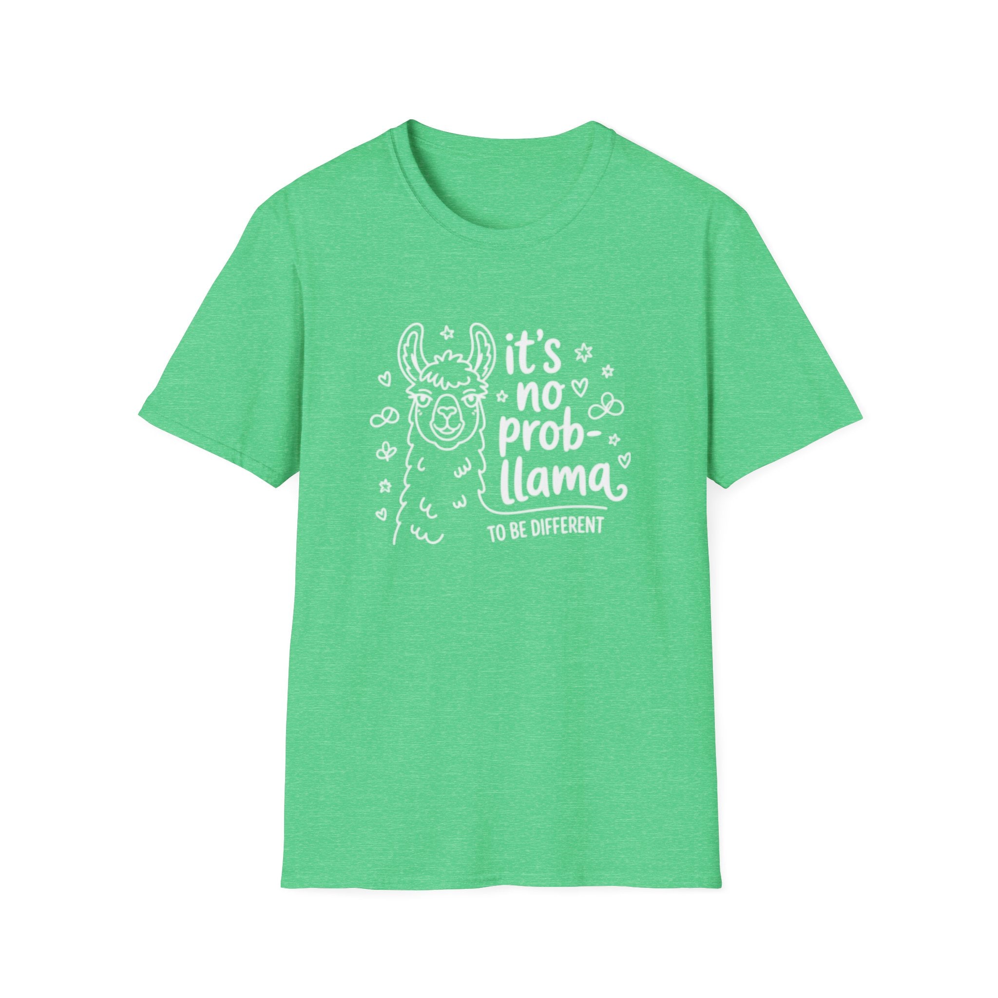 No Prob-llama Autism T-Shirt | Plain Crewneck Tee