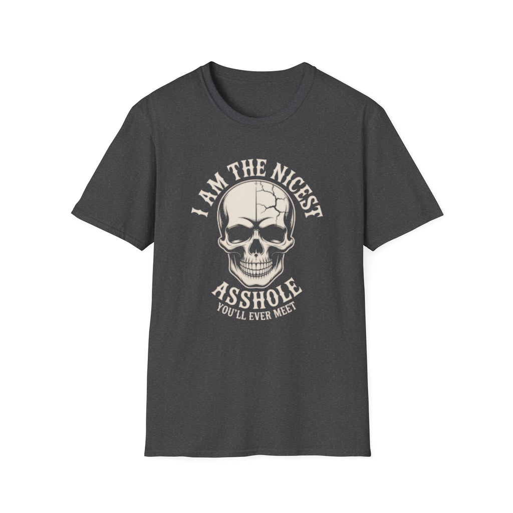 Graphic T-Shirt — “I Am The Nicest Asshole” Skull Tee