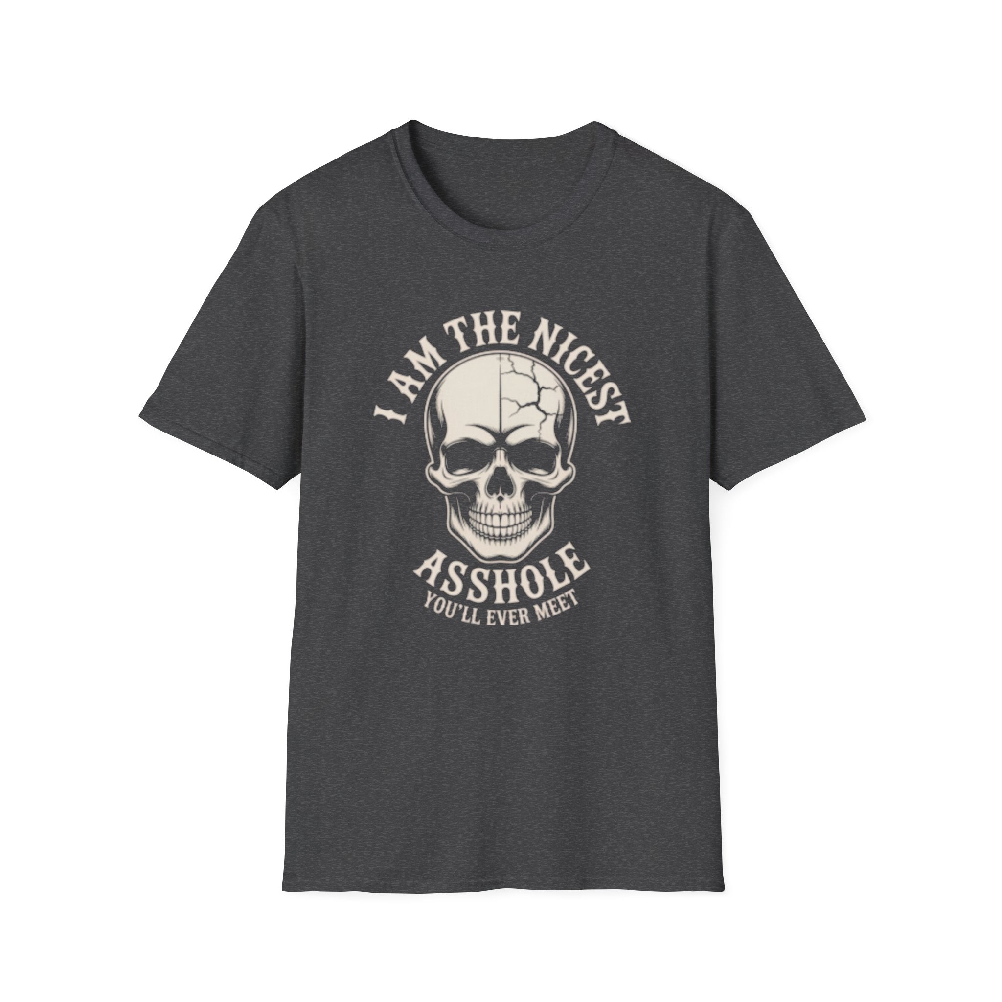 Graphic T-Shirt — “I Am The Nicest Asshole” Skull Tee