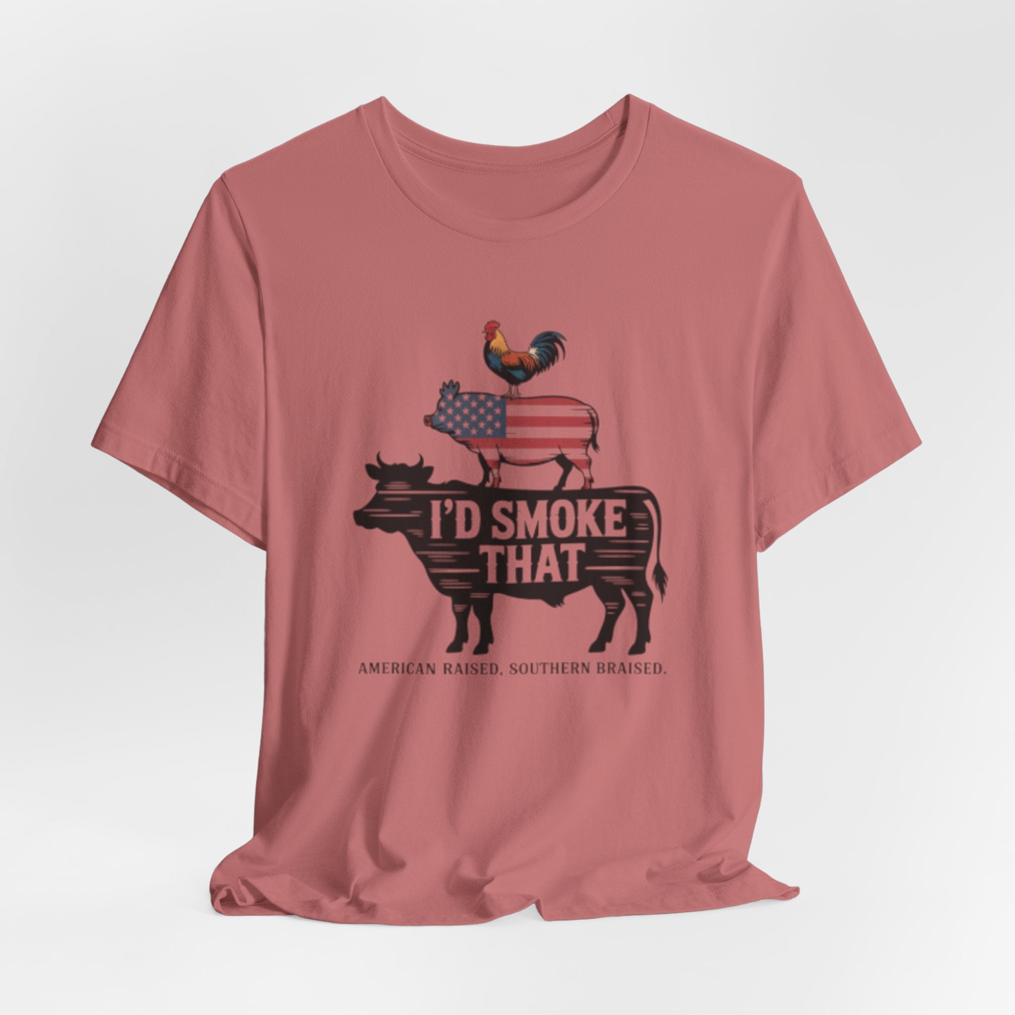Barbecue Farm Tee — "I'd Smoke That" Americana BBQ Shirt