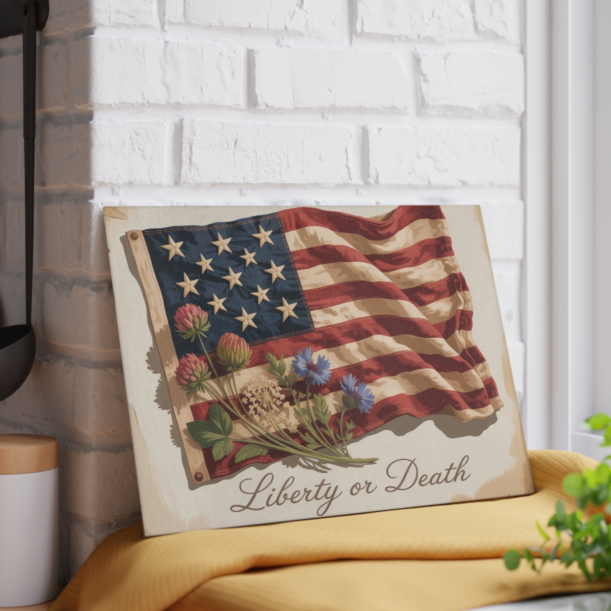 Liberty or Death flag cutting board | Glass Cutting Board