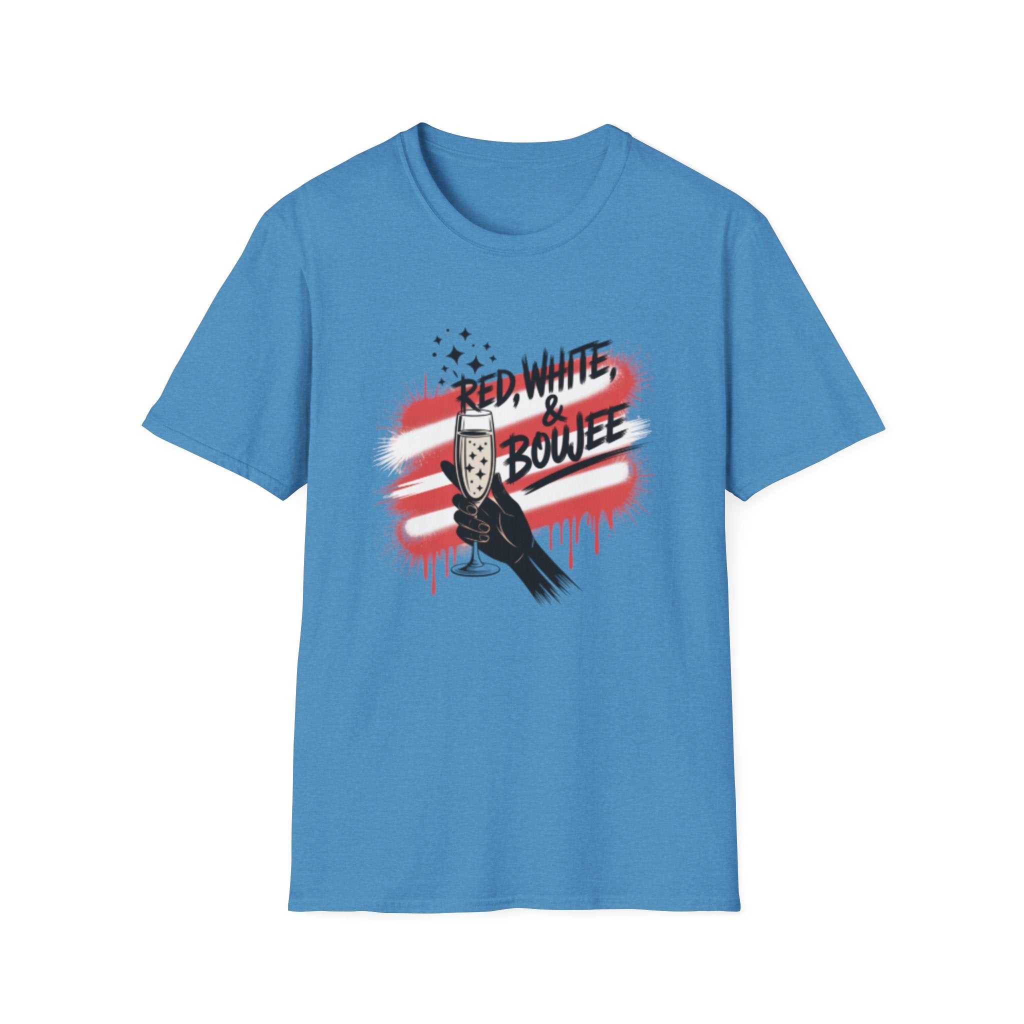 Red, White & Boujee T-Shirt | Patriotic Sparkle Champagne Graphic