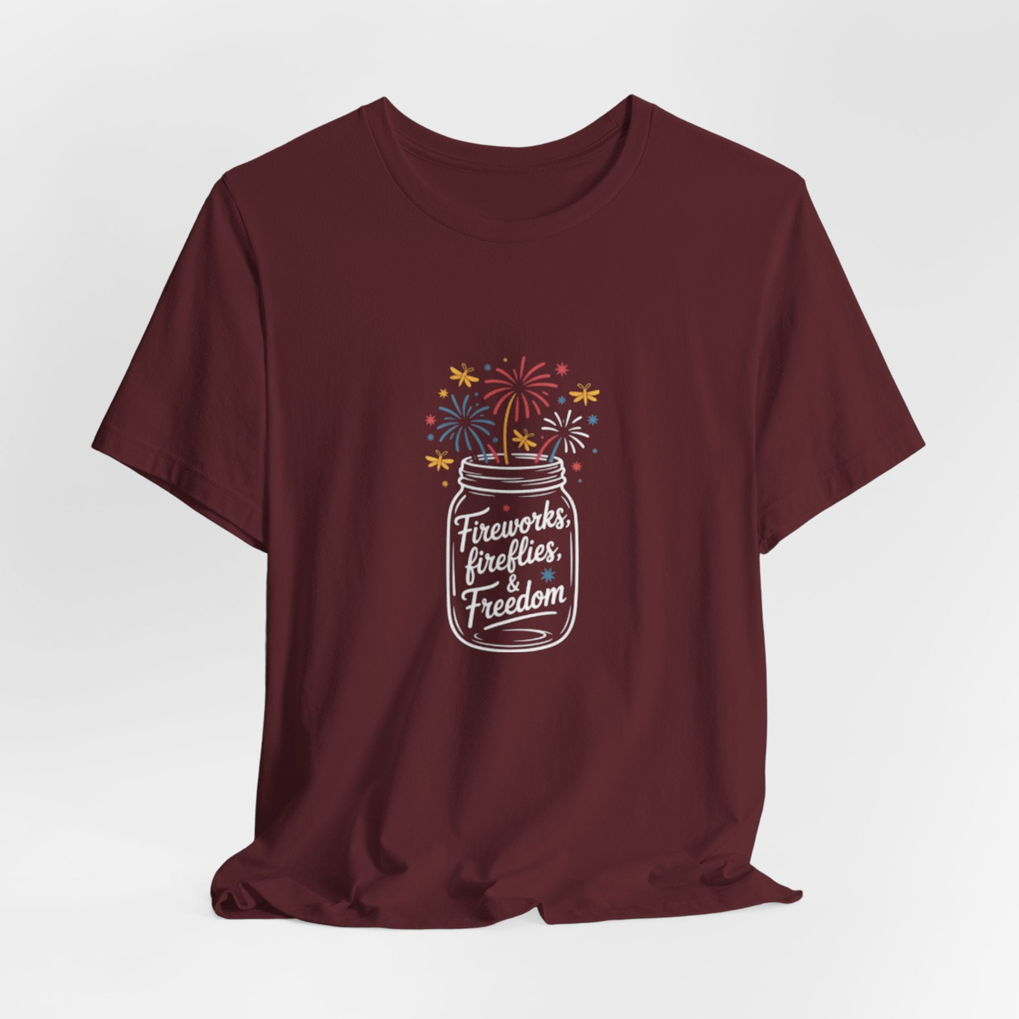 Fireworks Celebration Minimal Fourth of July Tee