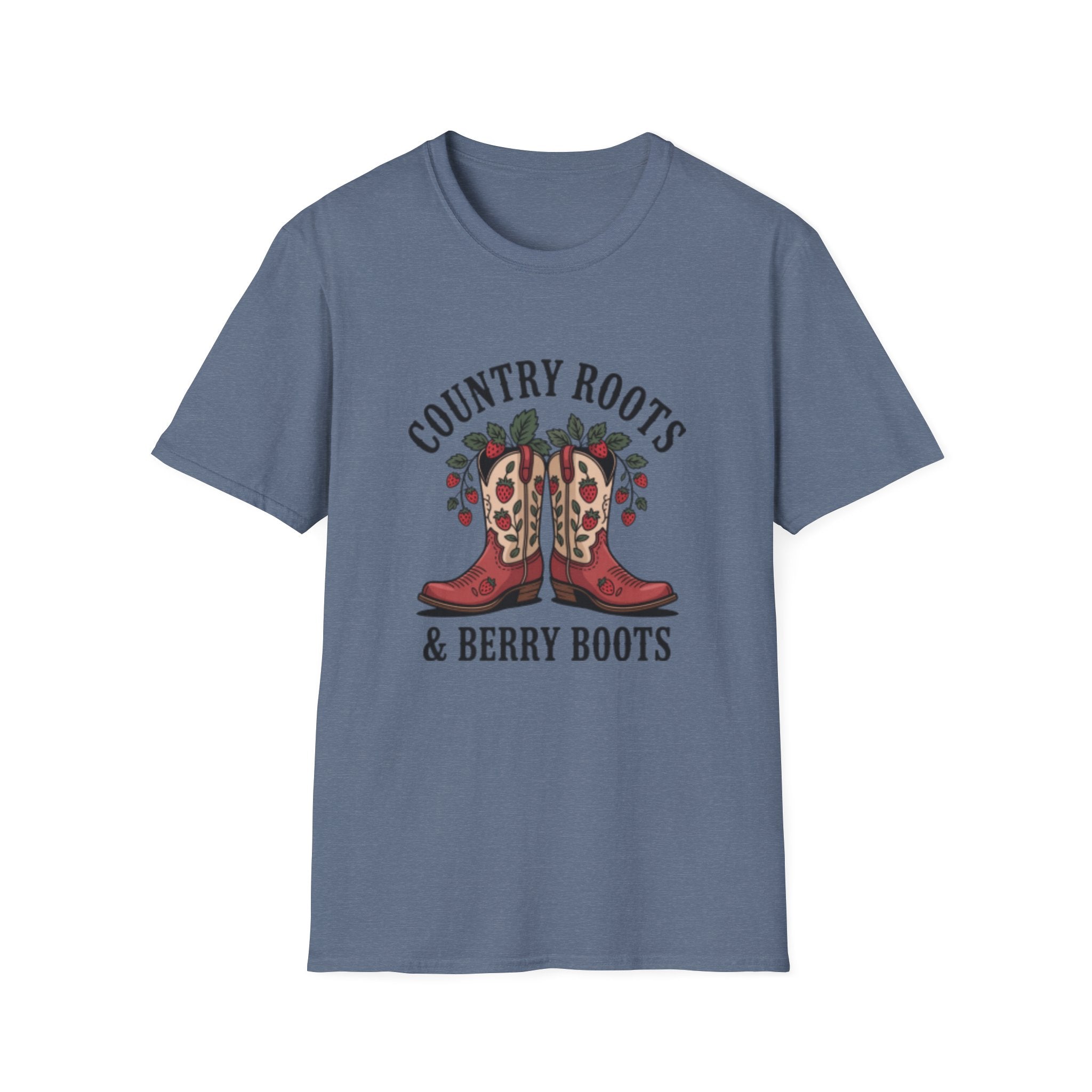 Country Roots Cowboy Boots T-Shirt | Berry Boots Graphic
