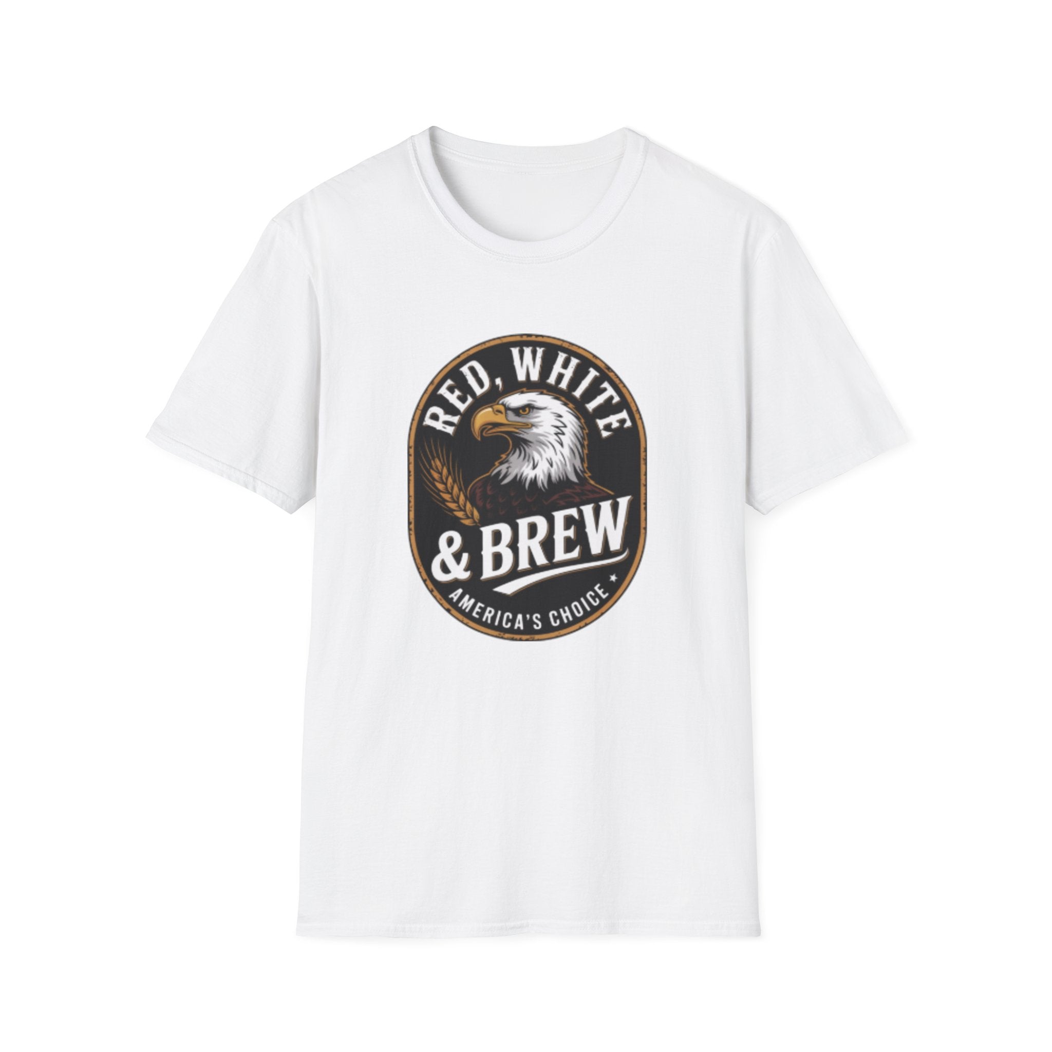 Red White & Brew eagle logo T-Shirt | Americana coffee design