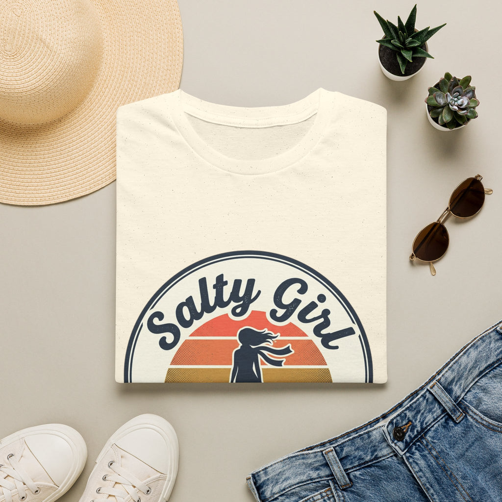 Salty Girl Retro Beach Sunset Graphic Tee