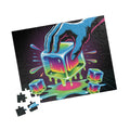 Neon Meltdown Puzzle — Vibrant Ice Cube Art Jigsaw (110–1014 pcs)
