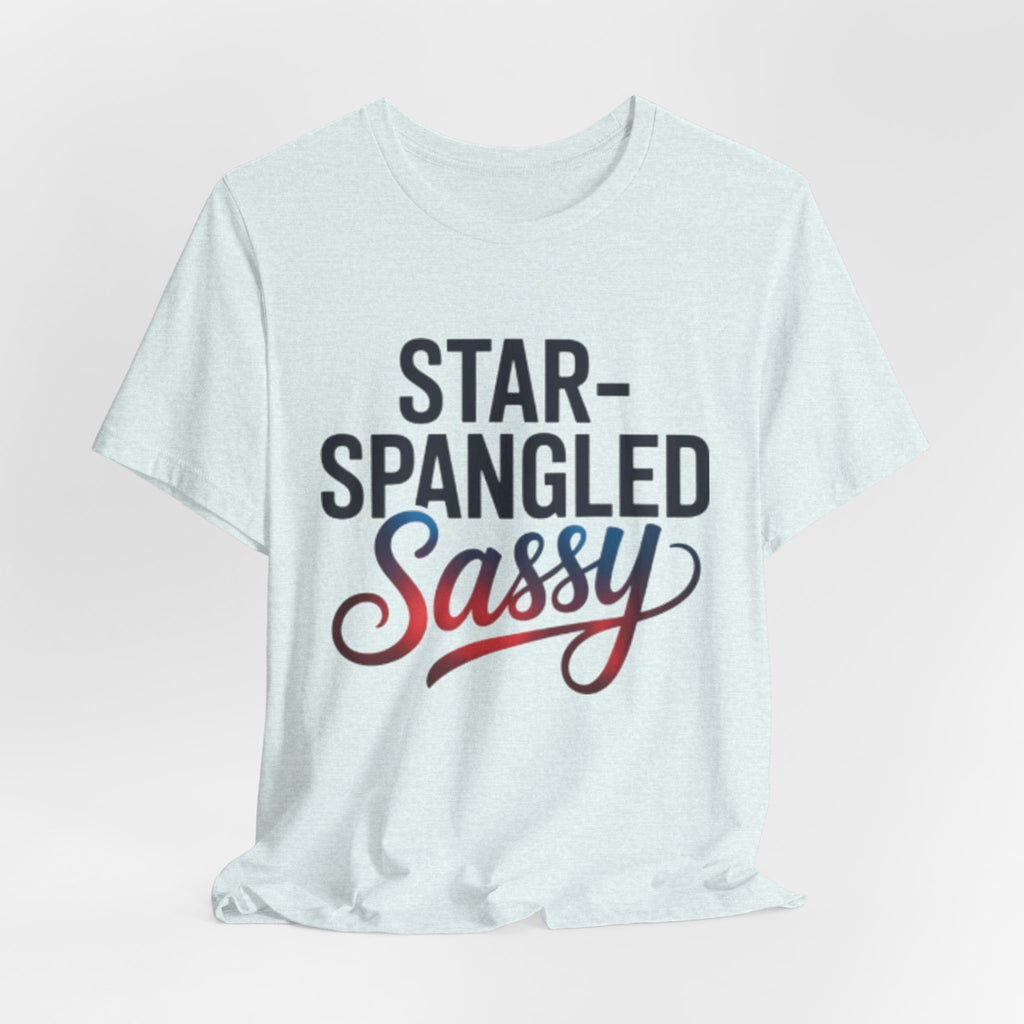 Star-Spangled and Sassy Rainbow Print Patriotic Tee