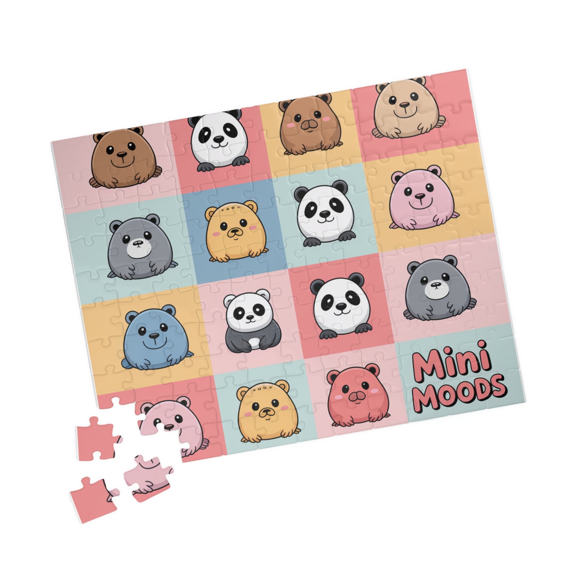 Mini Moods Animal Grid Puzzle – Cute 110/252/520/1014‑Piece Jigsaw
