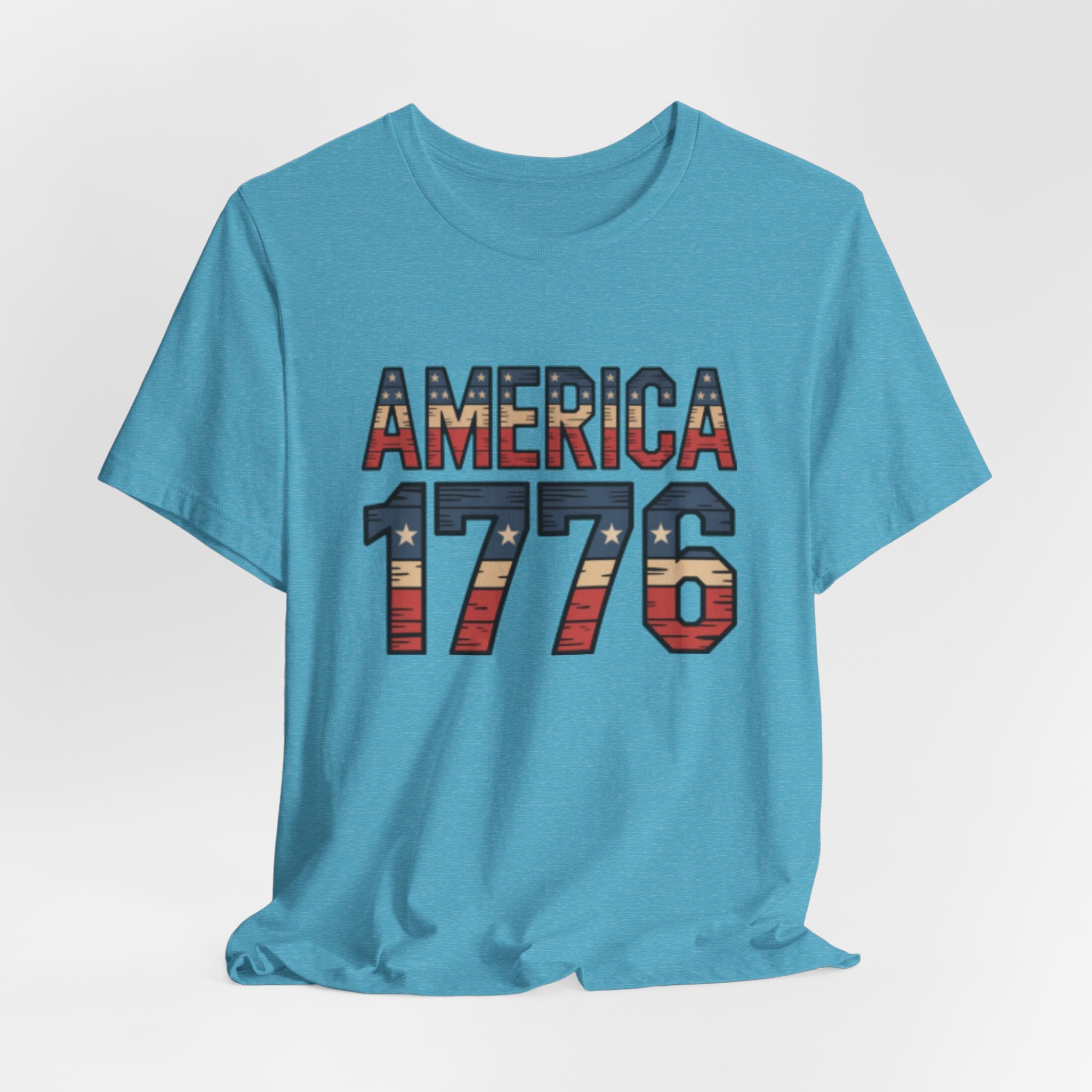 America 1776 Vintage Patriotic Flag Tee