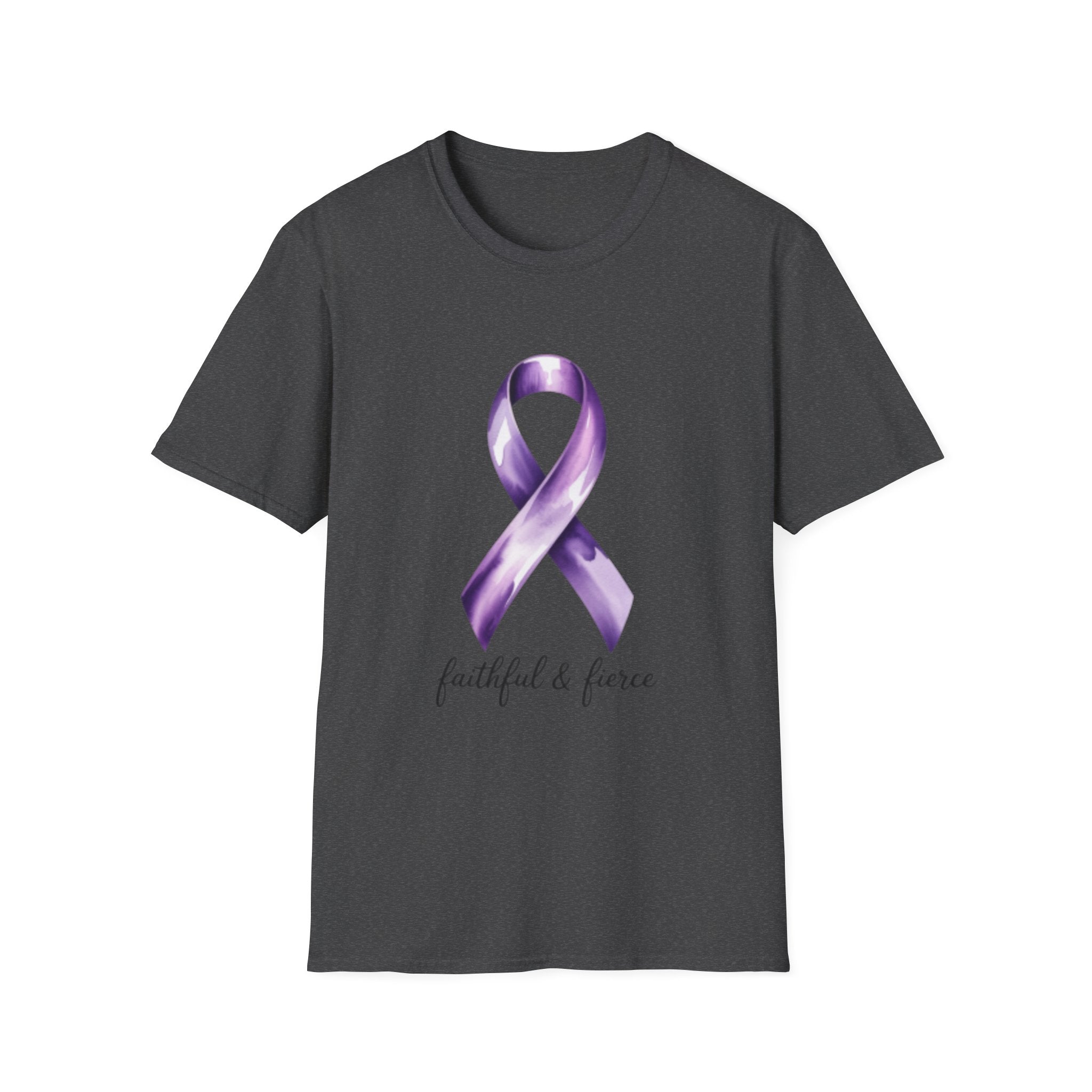 Purple Awareness Ribbon T-Shirt — Faithful & Fierce Survivor Tee