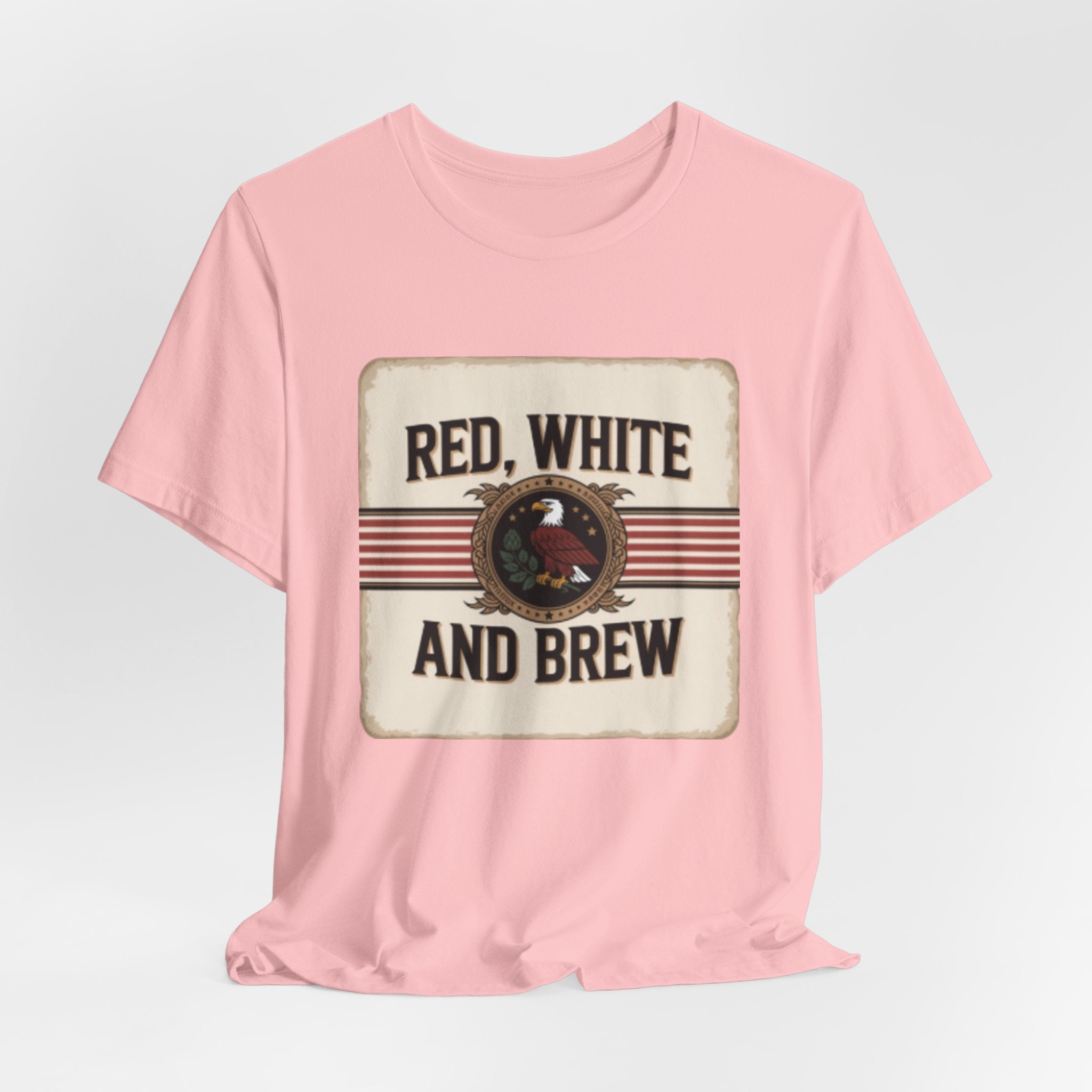 Red, White and Brew Tee - Patriotic Beer Graphic T-Shirt for 4th of July