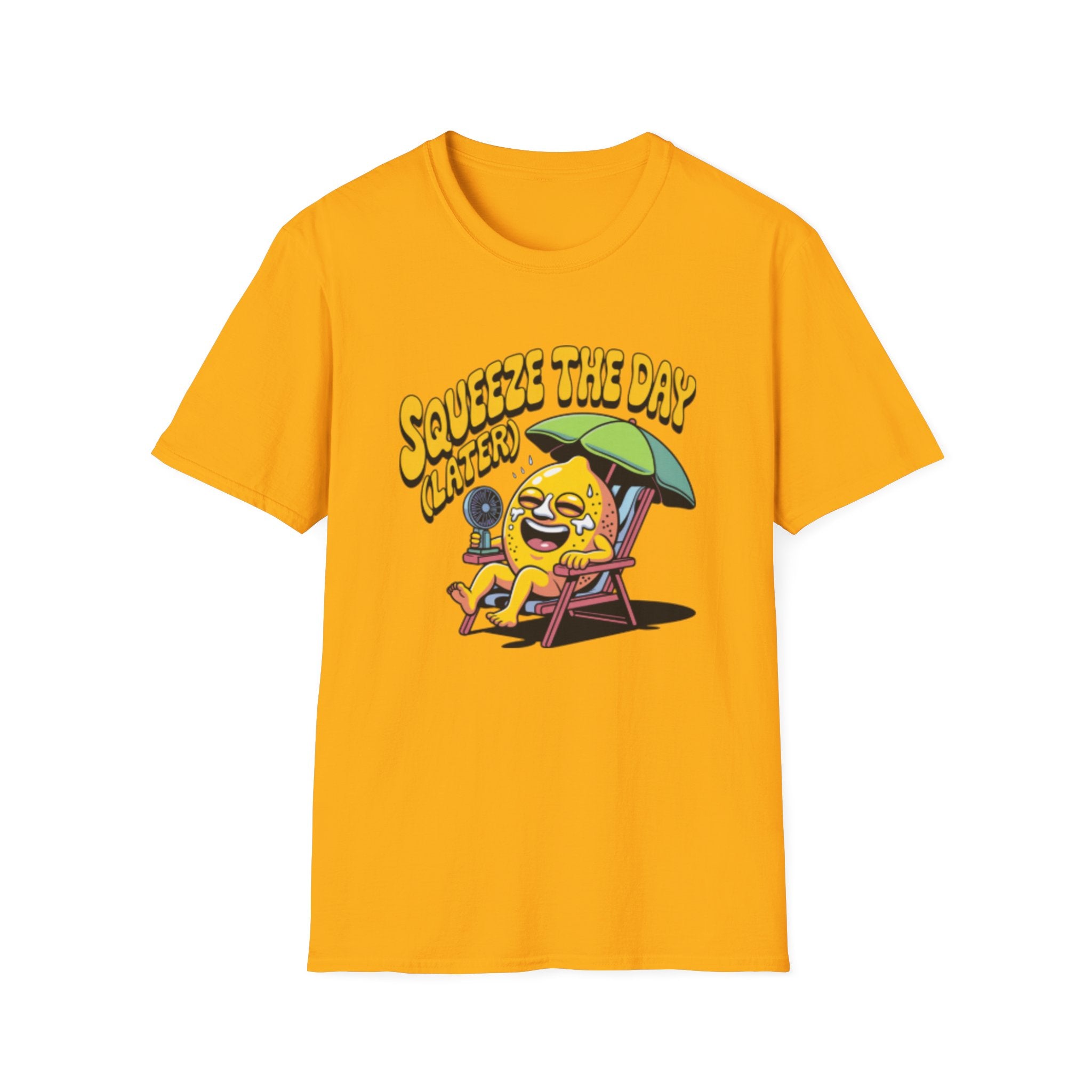 Squeeze the Day Lemon Graphic T-Shirt | Cute Citrus Illustration