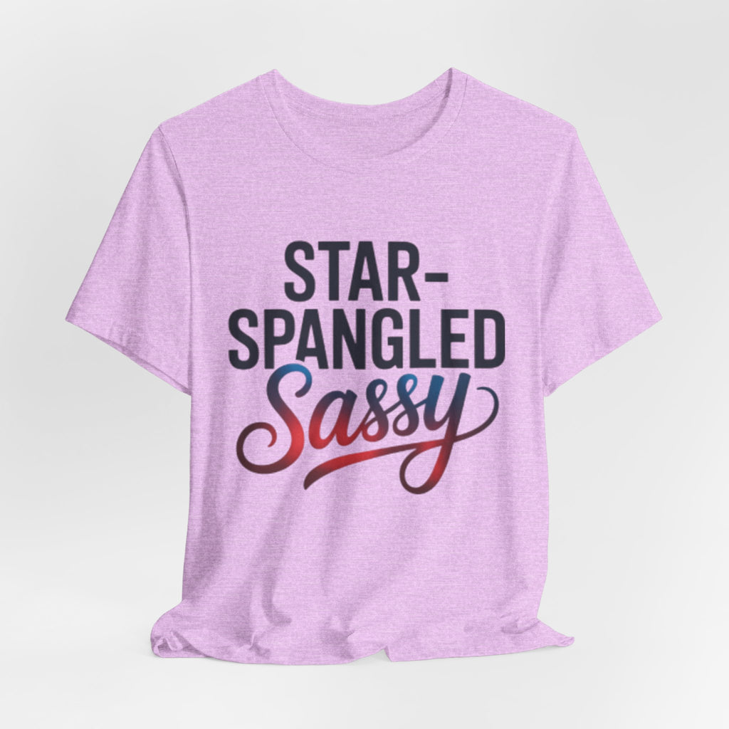 Star-Spangled and Sassy Rainbow Print Patriotic Tee