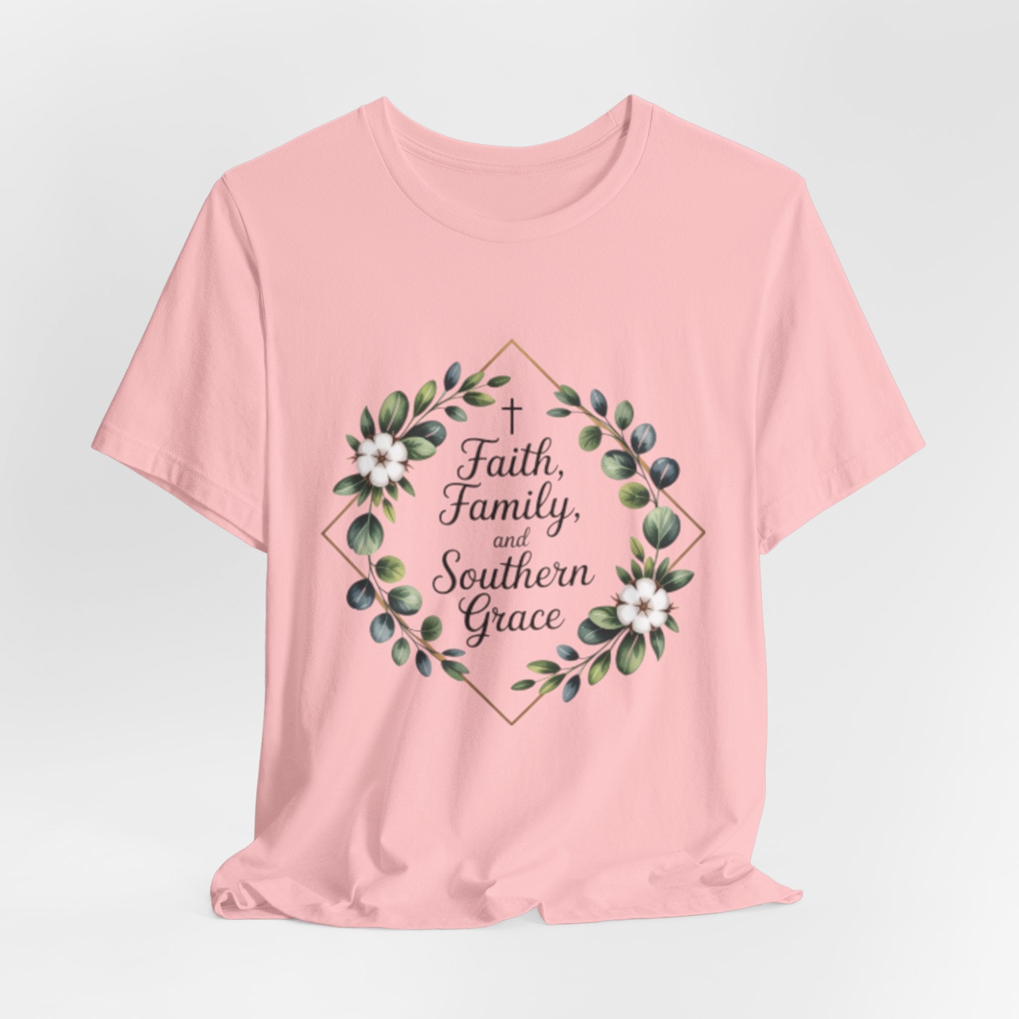 Faith Family and Southern Grace Floral Tee