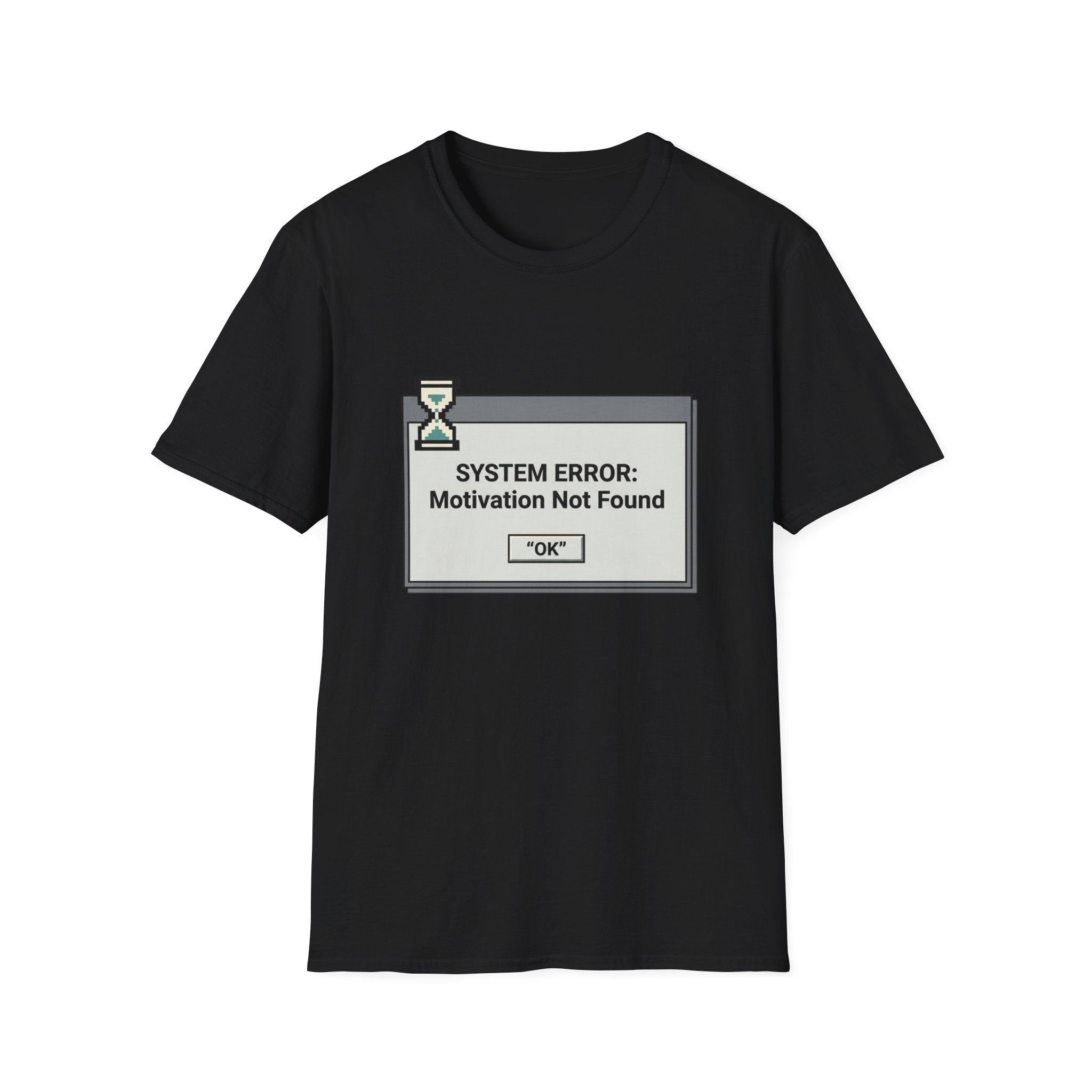System Error Motivation Not Found Retro Computer Tee
