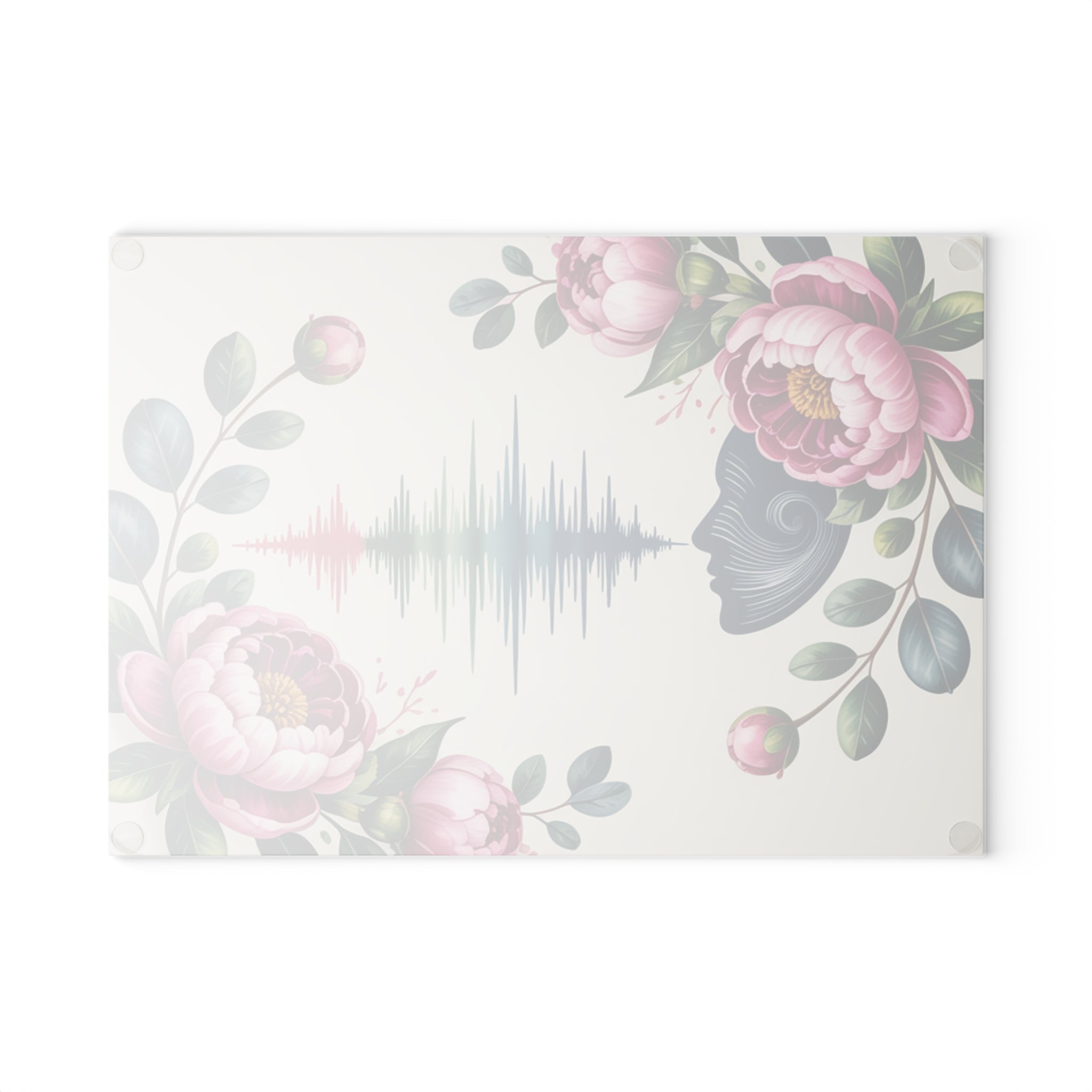 Watercolor Speech Anatomy Glass Cutting Board SLP Graduation Gift Counter Saver
