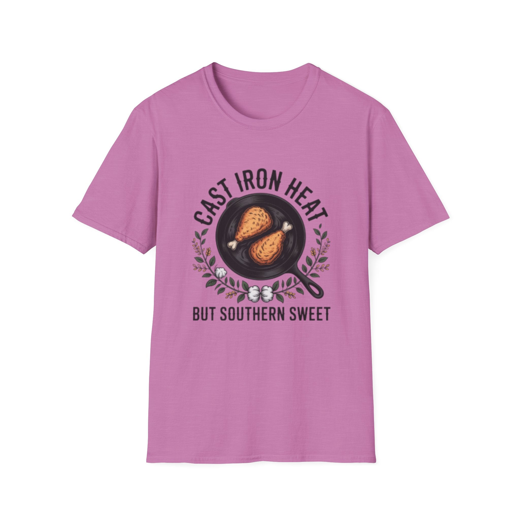 Cast Iron Heat skillet fried chicken T-Shirt | Southern cooking tee