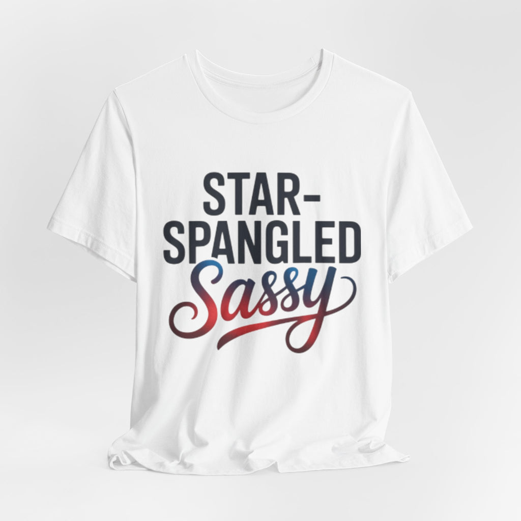Star-Spangled and Sassy Rainbow Print Patriotic Tee