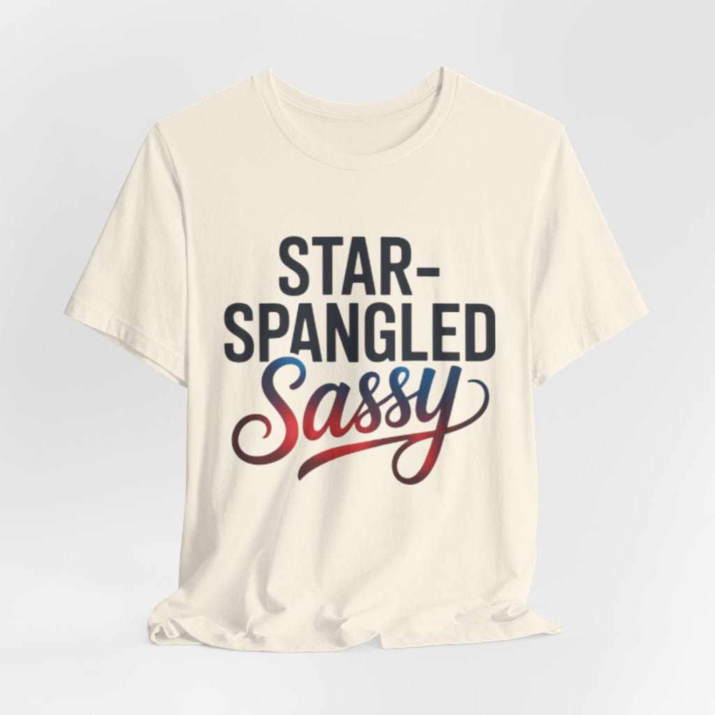 Star-Spangled and Sassy Rainbow Print Patriotic Tee