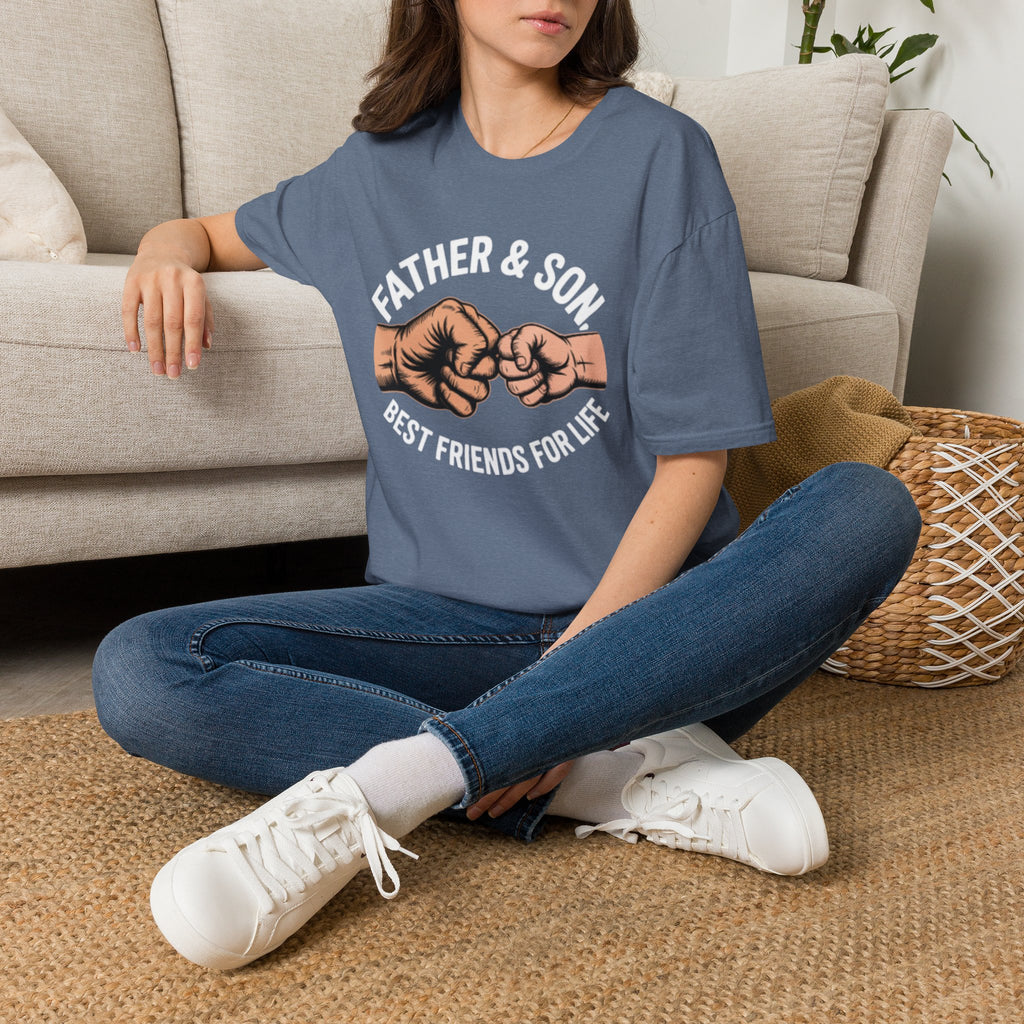 Fist Bump Father Son T-Shirt — Matching Parent & Child Fist-Bump Tee