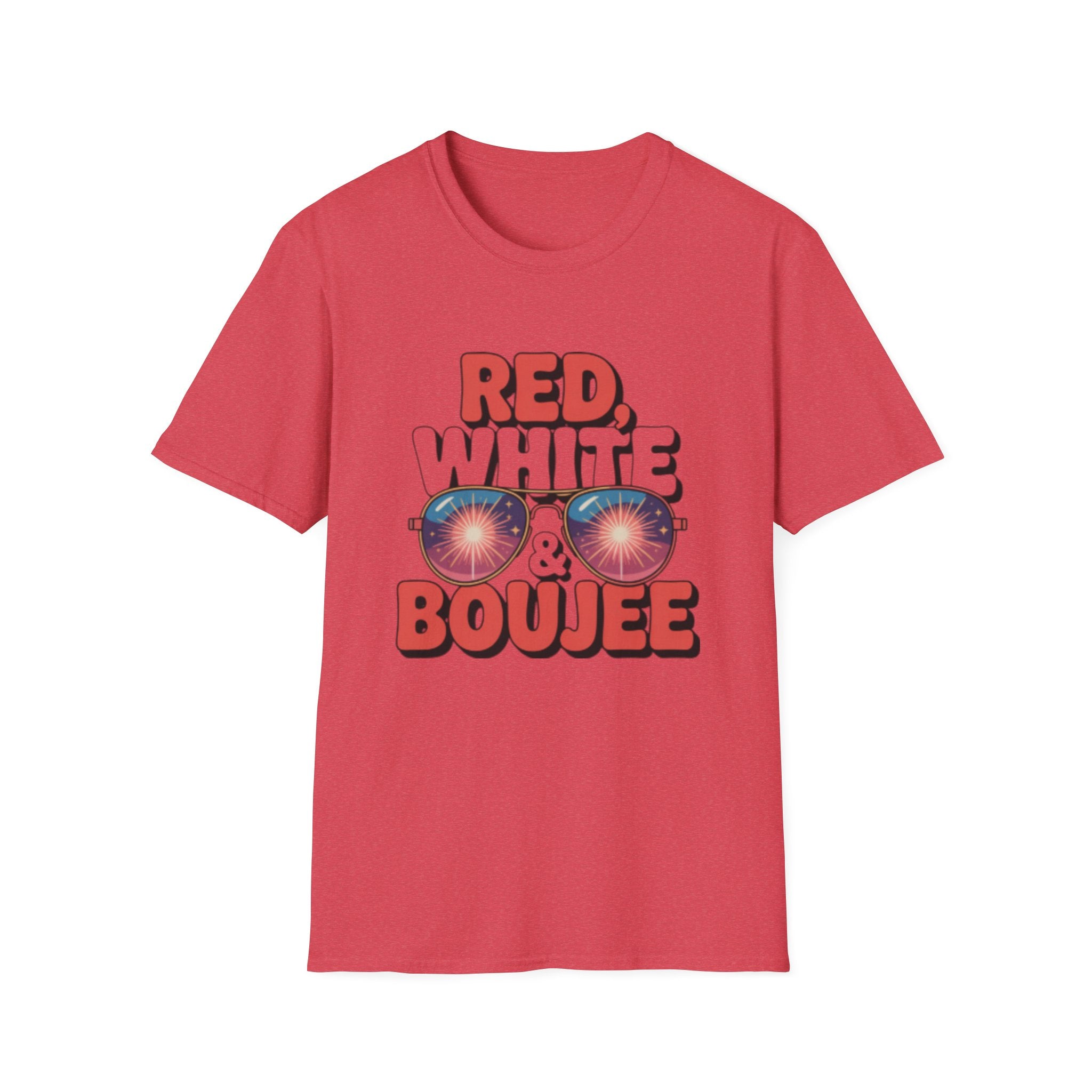 Red White Boujee T-Shirt | Patriotic Sunglasses Design