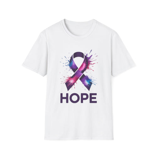 Awareness Ribbon 'Hope' T-Shirt — Purple & Pink Cancer Support Tee