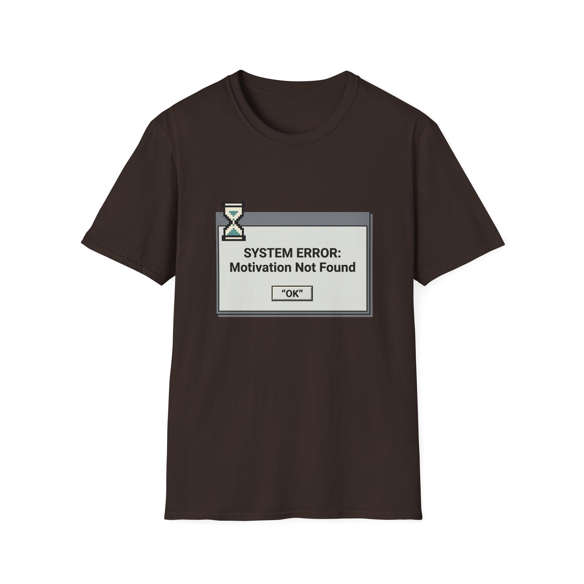 System Error Motivation Not Found Retro Computer Tee
