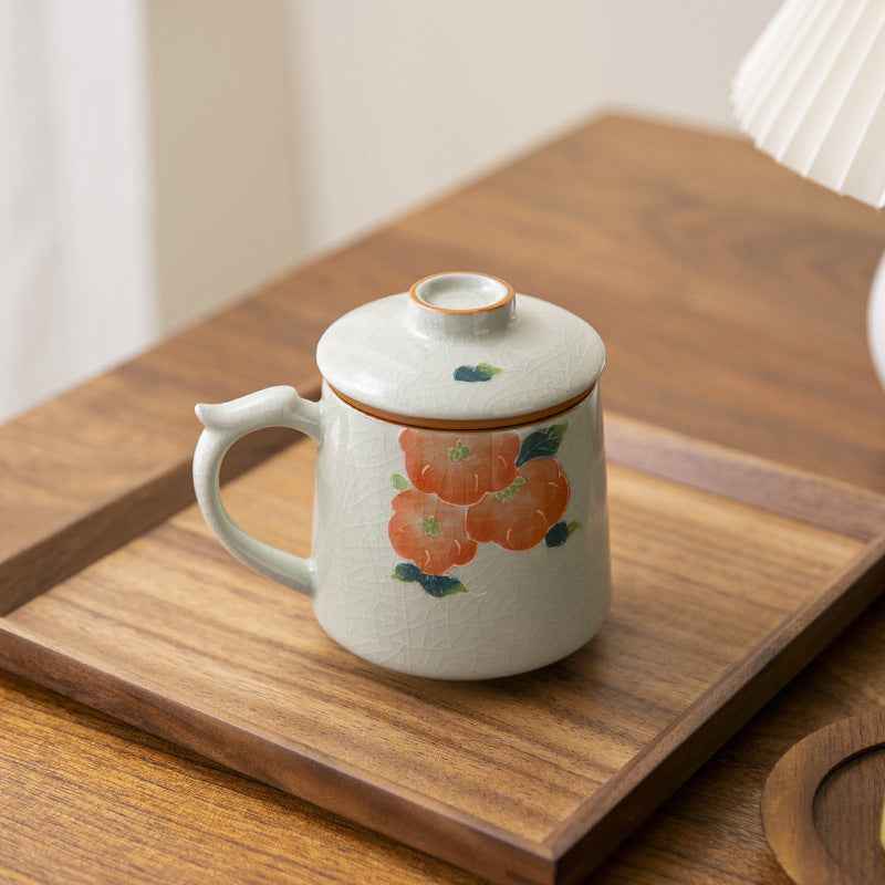 Ge Kiln Persimmon Pattern Ceramic Mug
