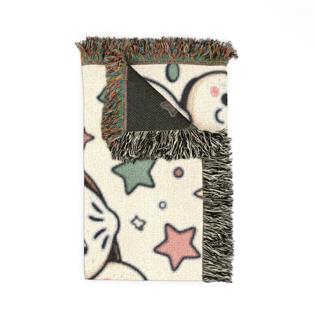 Dumpling Squishy Woven Blanket — Cute Steamed Bun Throw for Kids & Kawaii Decor