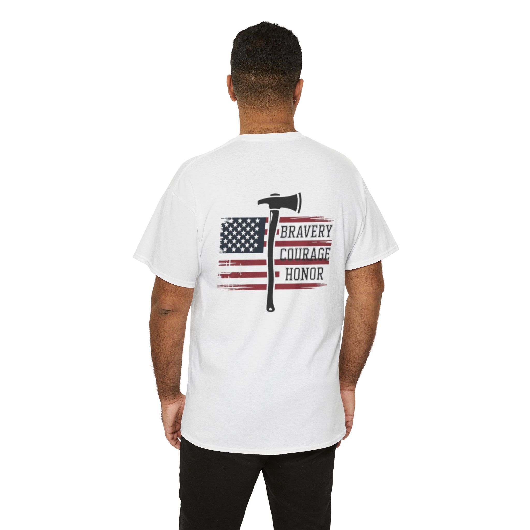 Firefighter Flag Tee — Bravery Courage Honor T-Shirt