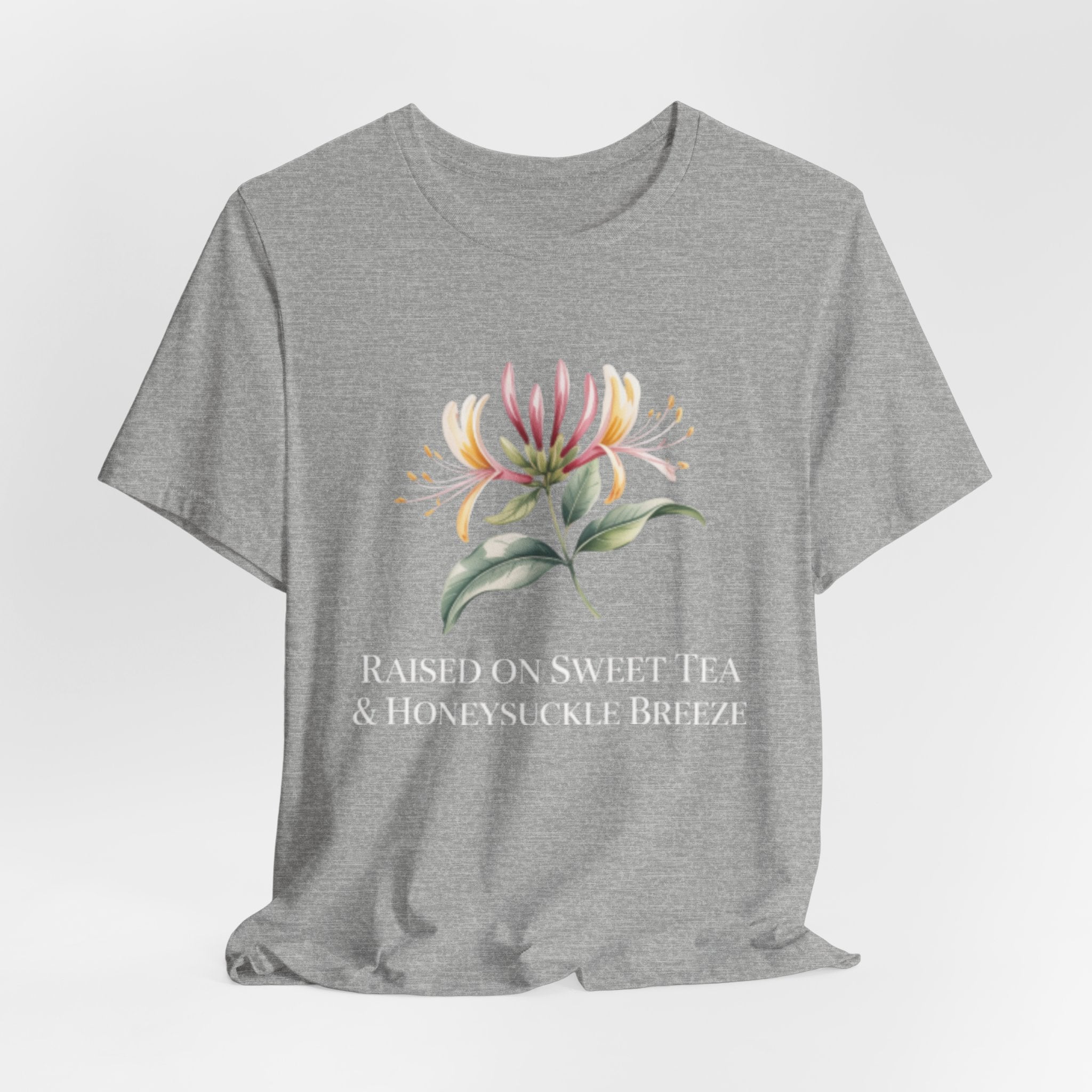 Floral Honeysuckle Tee — Watercolor Botanical T-Shirt