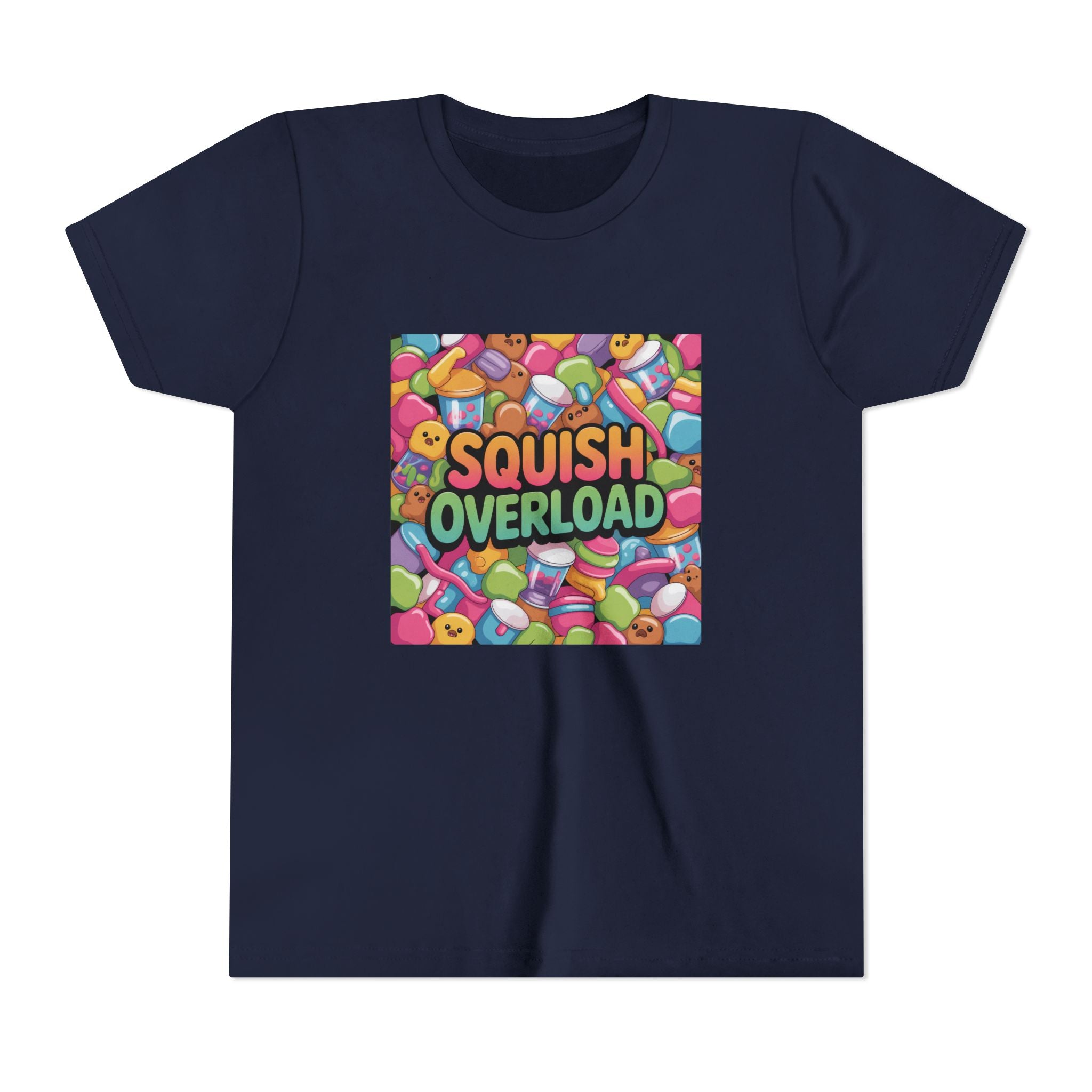 Youth Tee — "Squish Overload" Colorful Squishy Toys Graphic