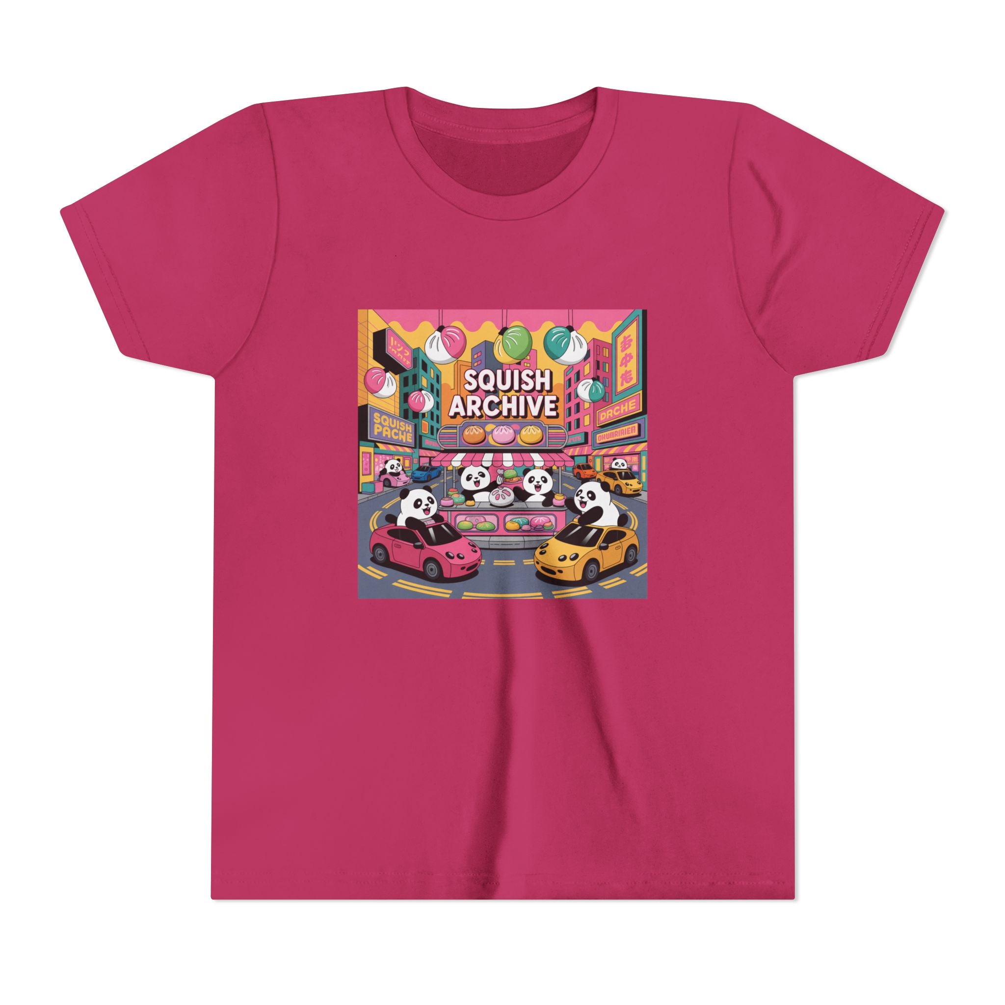 Youth Tee — 'Squish Archive' Panda Bumper Car Graphic Tee