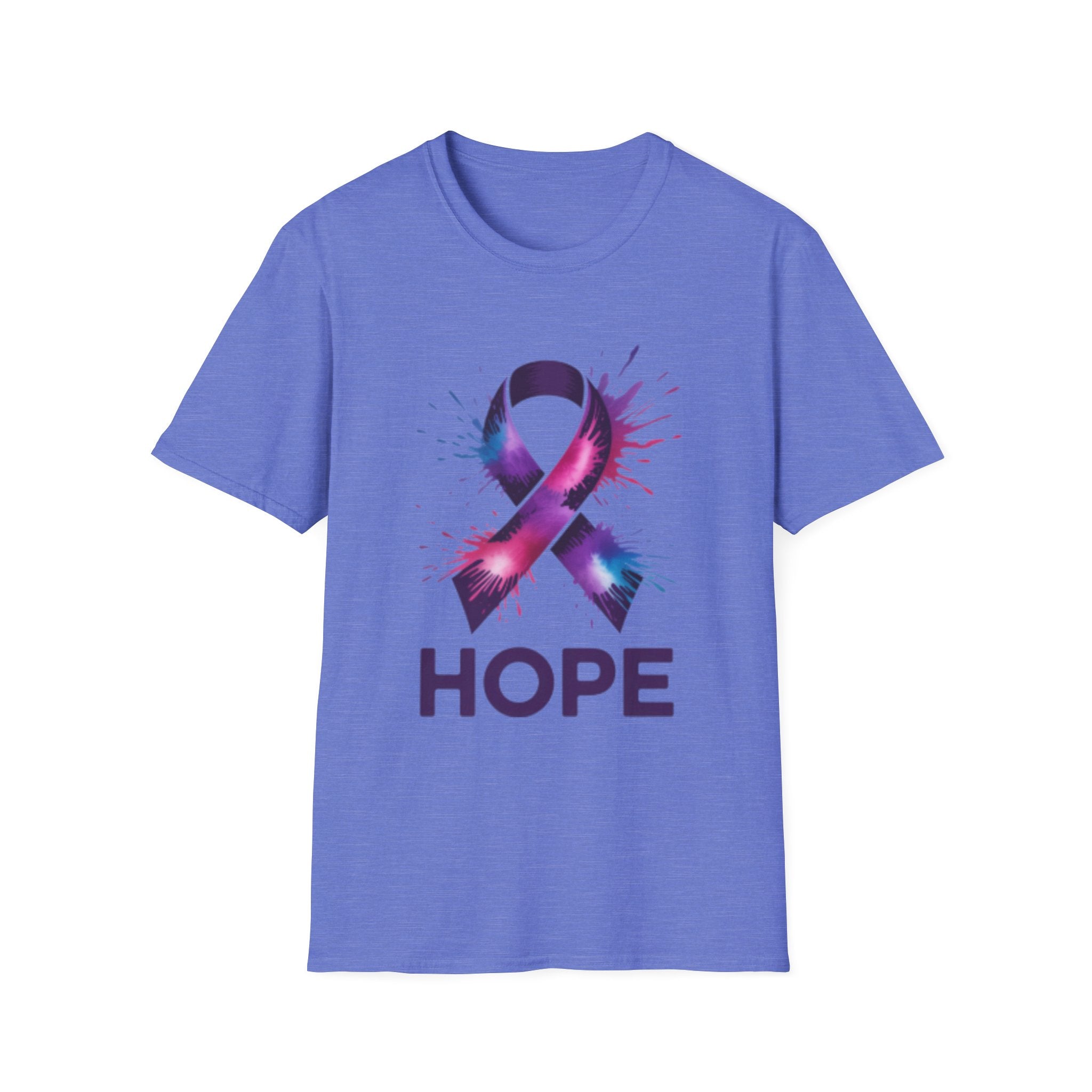 Awareness Ribbon 'Hope' T-Shirt — Purple & Pink Cancer Support Tee