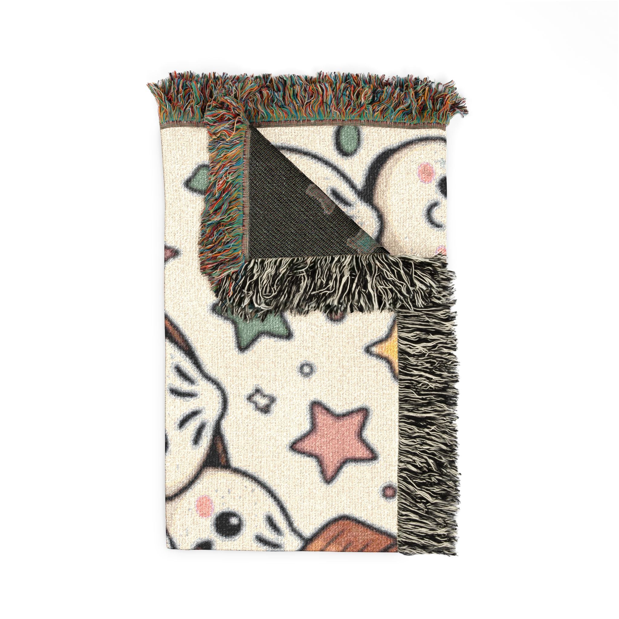 Dumpling Squishy Woven Blanket — Cute Steamed Bun Throw for Kids & Kawaii Decor