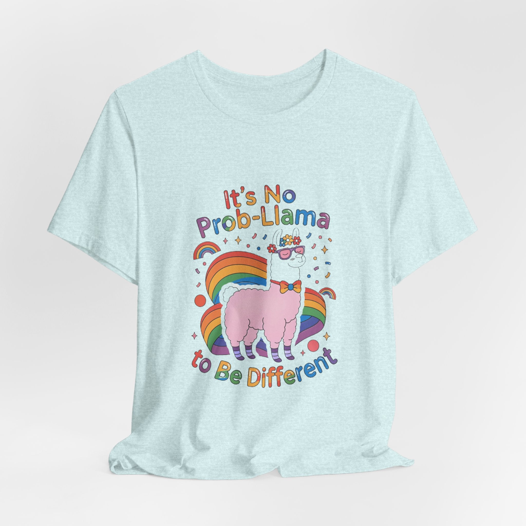 It's No Prob-Llama Rainbow Llama Graphic Tee