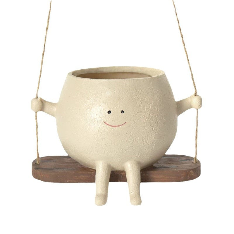 Swing Face Resin Wall Hanging Planter
