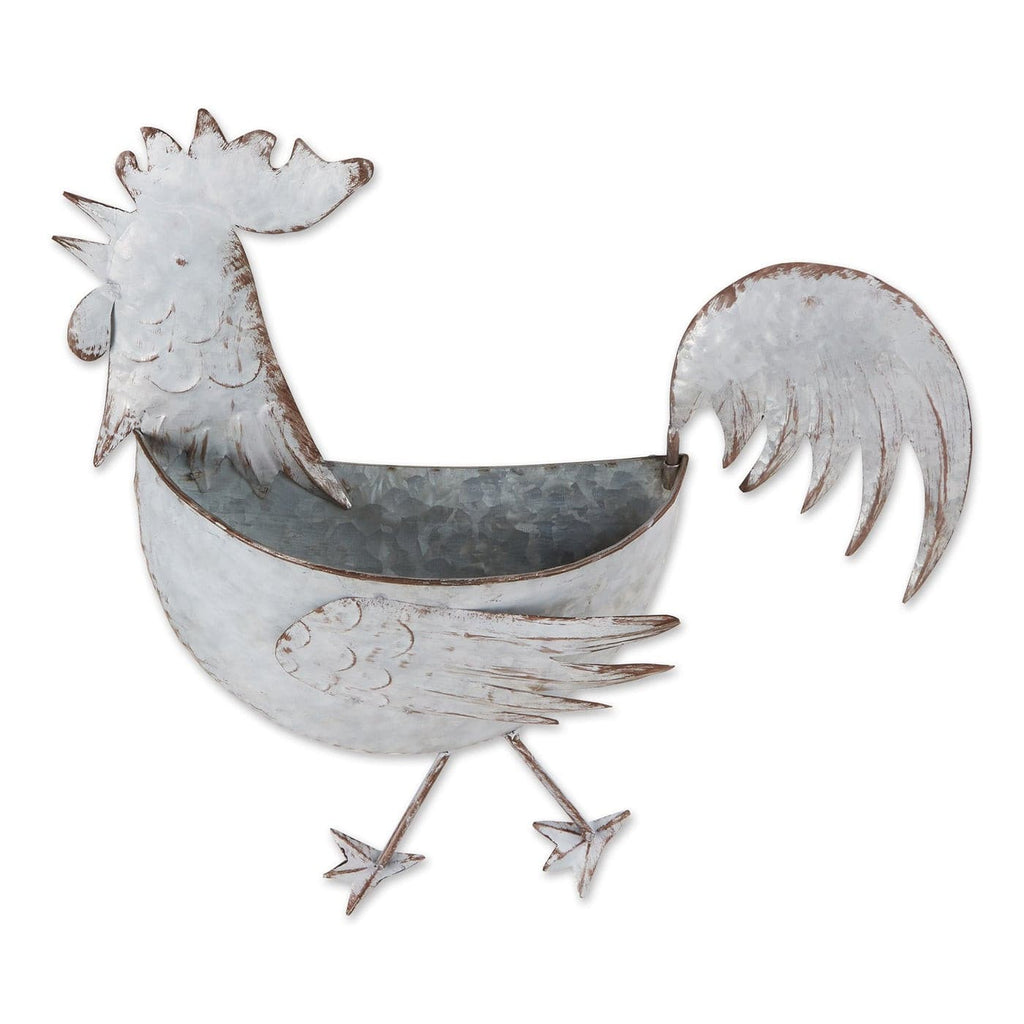 Rooster Galvanized Wall Planter – Indoor & Outdoor Farmhouse Decor