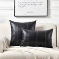 PU Leather Stitching Throw Pillow Cover