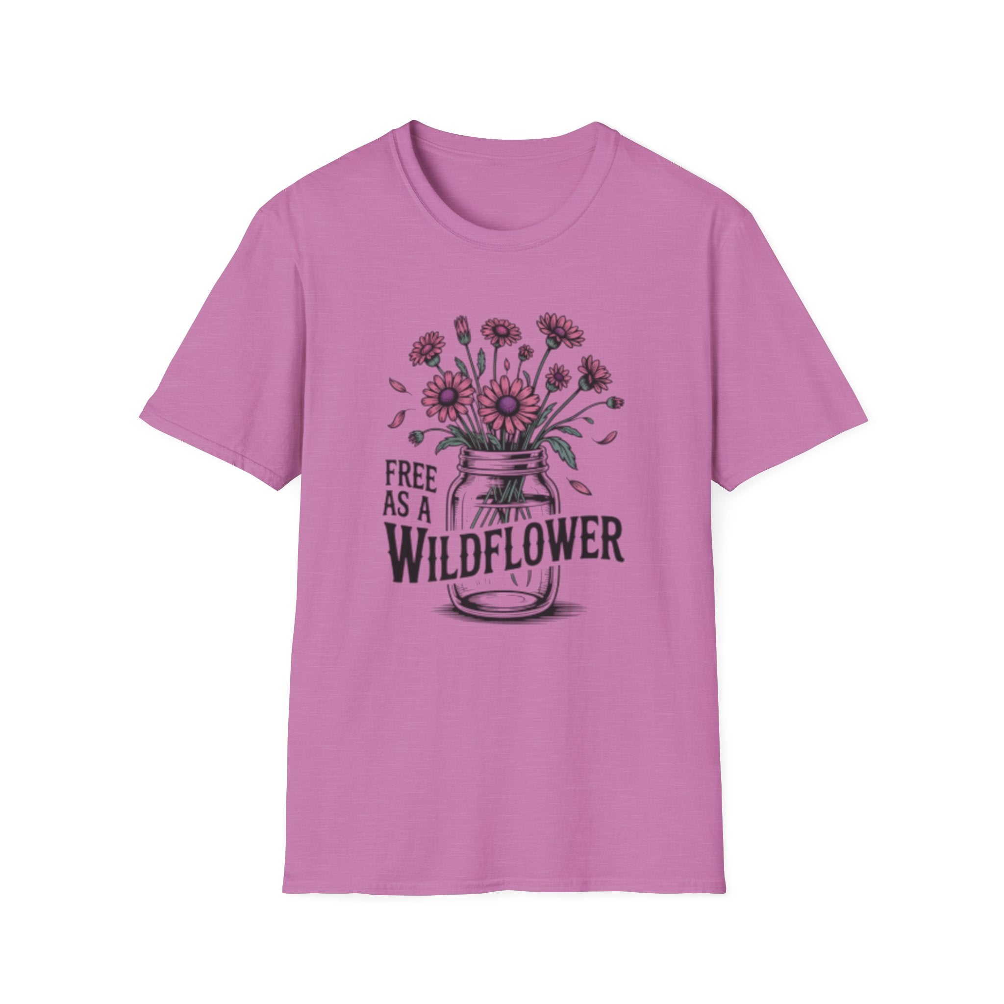 Free As A Wildflower T-Shirt | Mason Jar Flowers Tee
