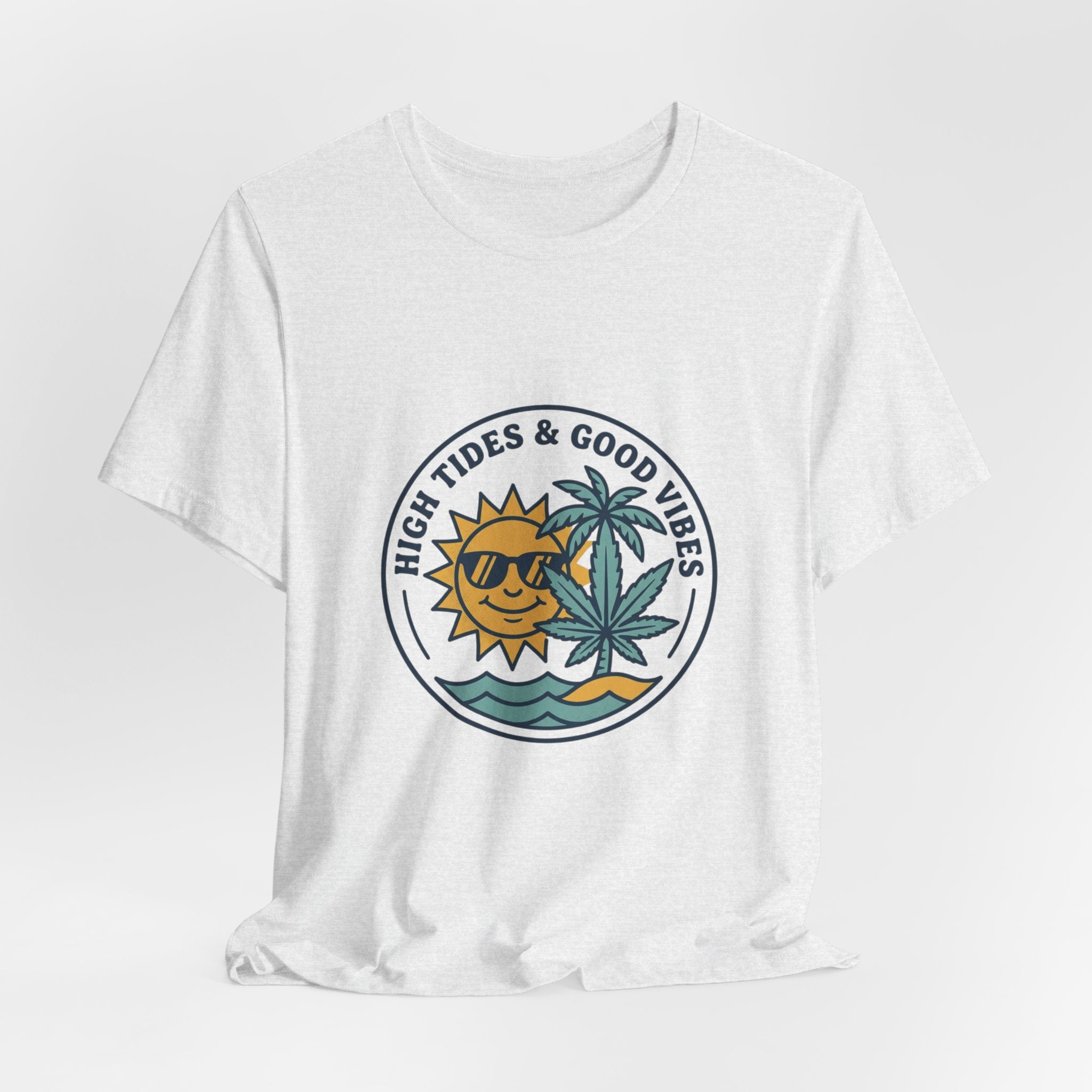 High Tides & Good Vibes Sun Palm Wave Tee