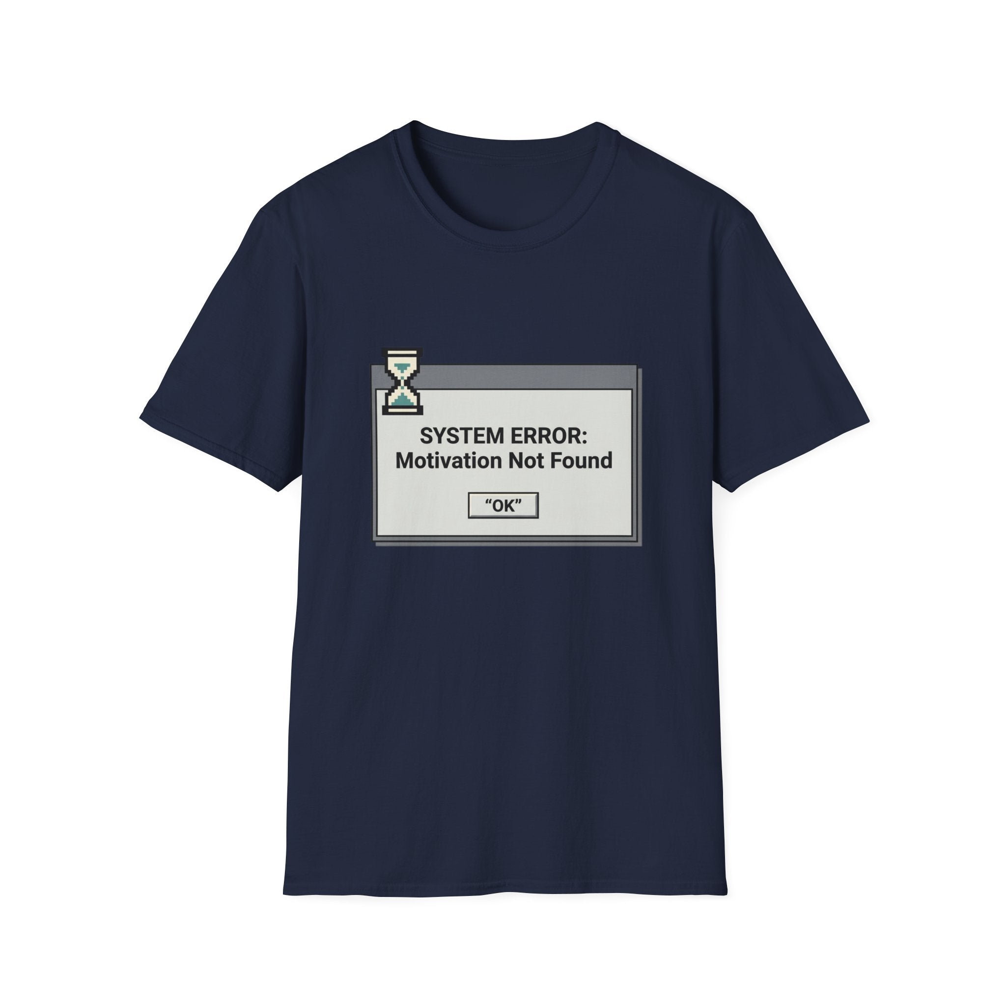 System Error Motivation Not Found Retro Computer Tee