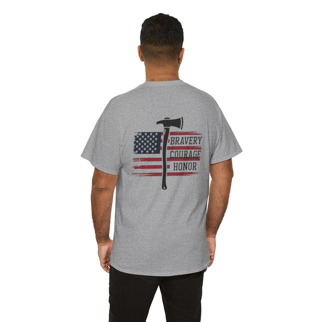 Firefighter Flag Tee — Bravery Courage Honor T-Shirt
