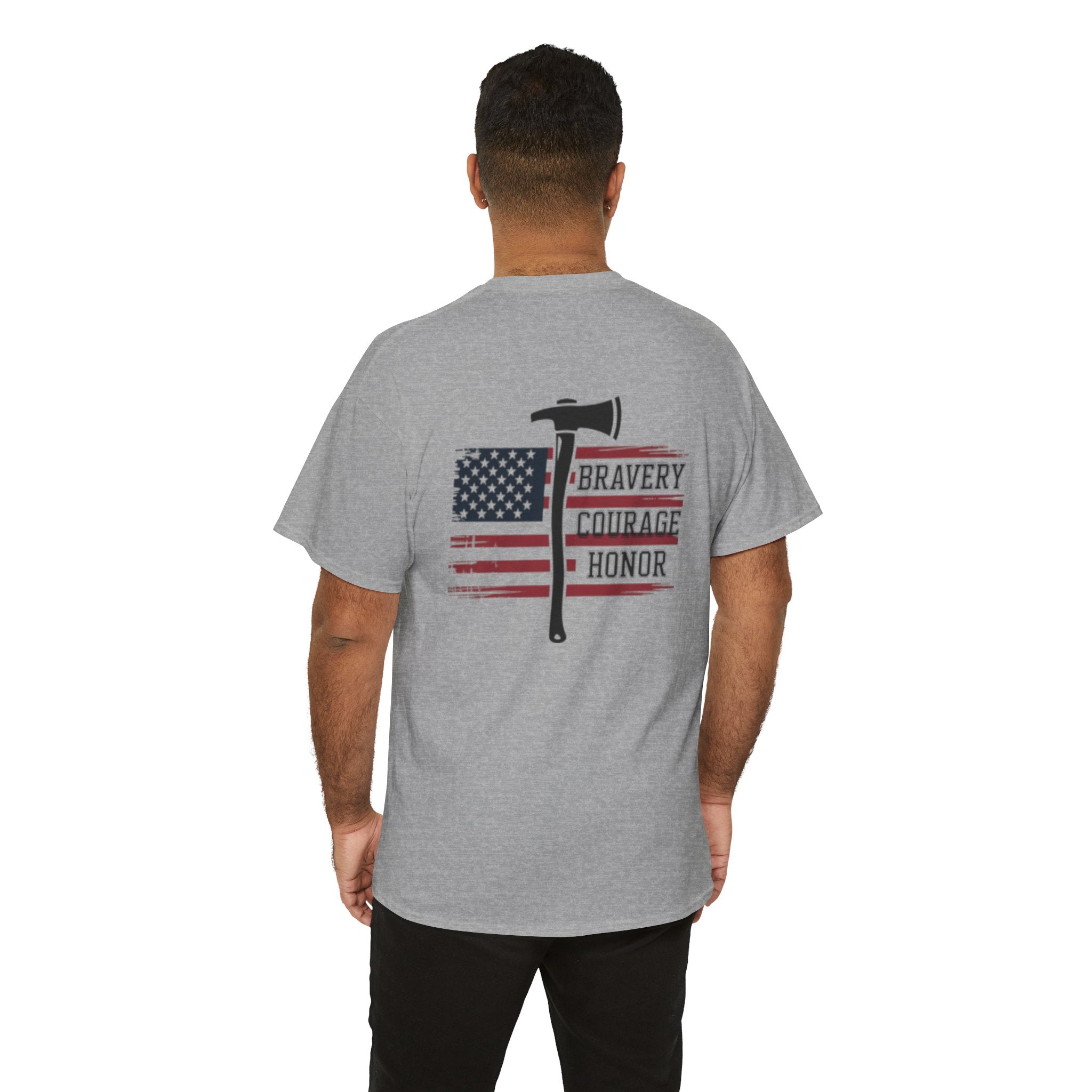 Firefighter Flag Tee — Bravery Courage Honor T-Shirt