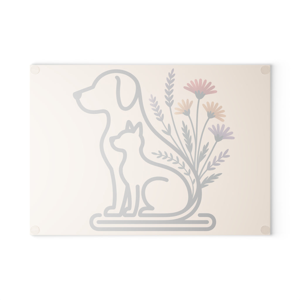 Vet Tech Gift Glass Cutting Board Veterinary Nurse Animal Hospital Decor Board