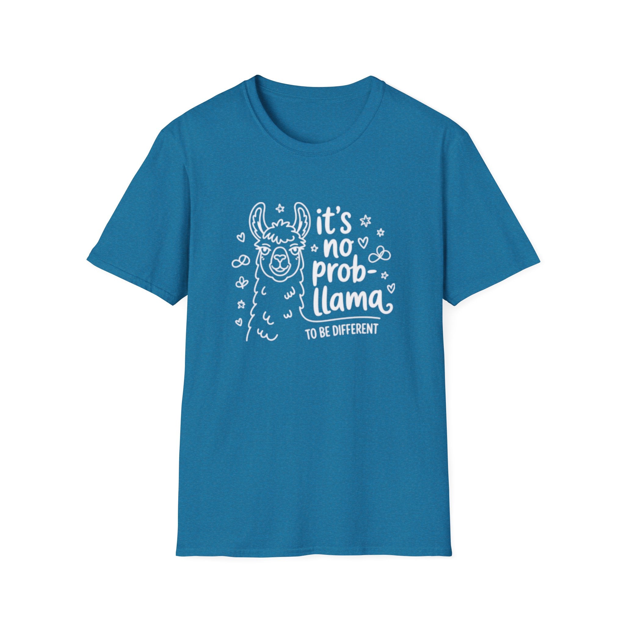 No Prob-llama Autism T-Shirt | Plain Crewneck Tee
