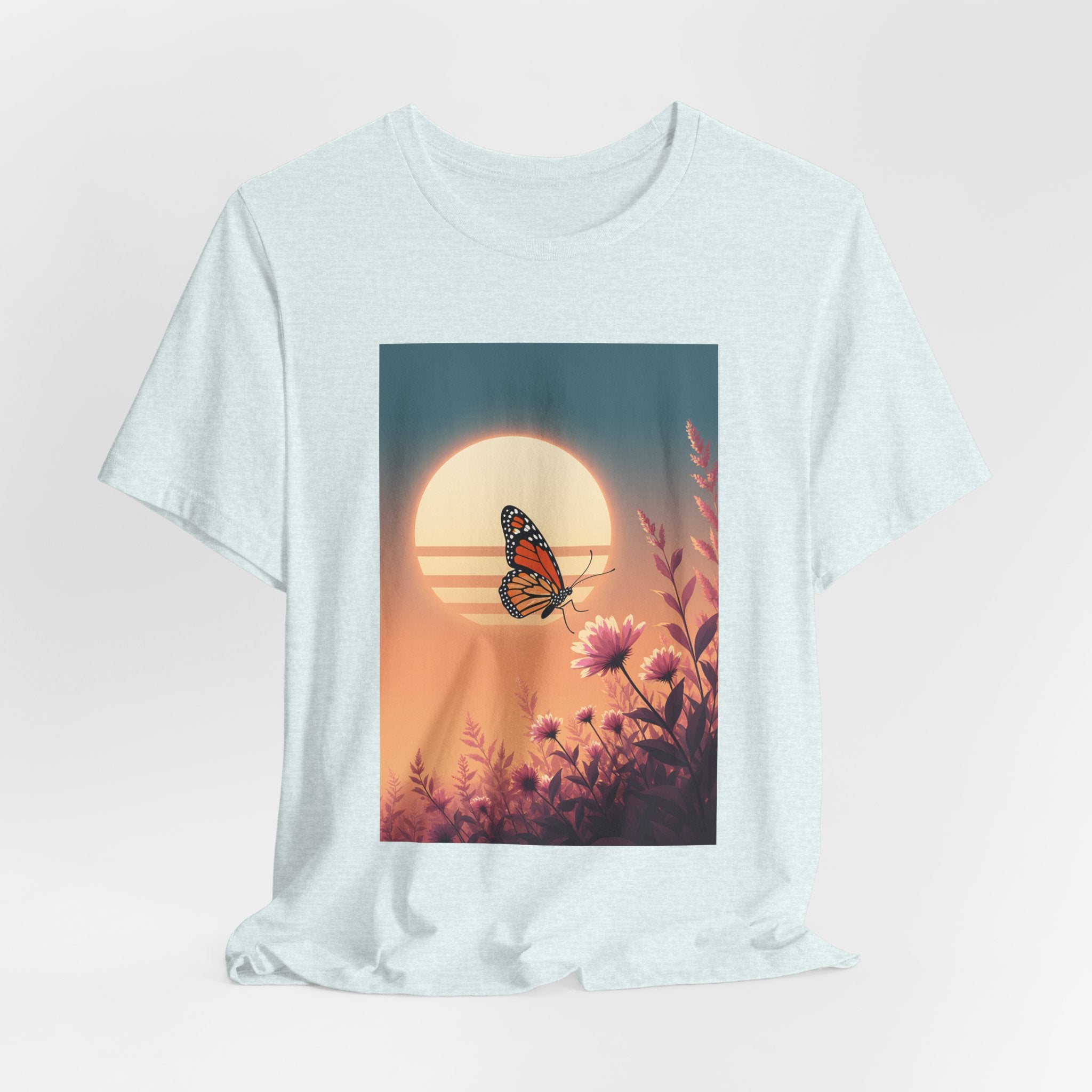 Monarch Butterfly Moon Sunset Graphic Tee