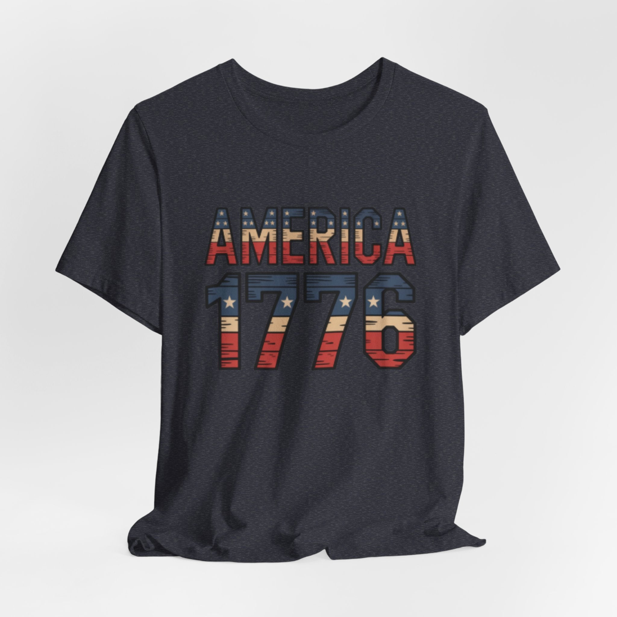 America 1776 Vintage Patriotic Flag Tee
